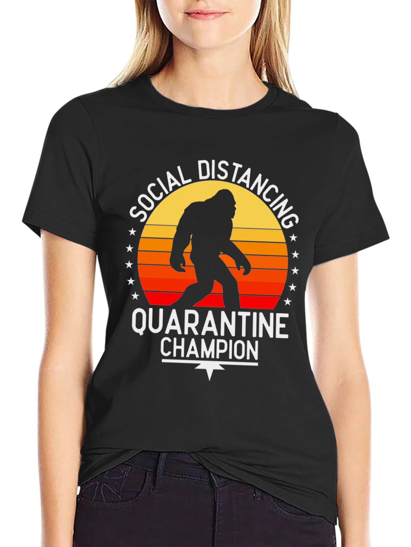 Social Distancing Quarantine Champion T-Shirt