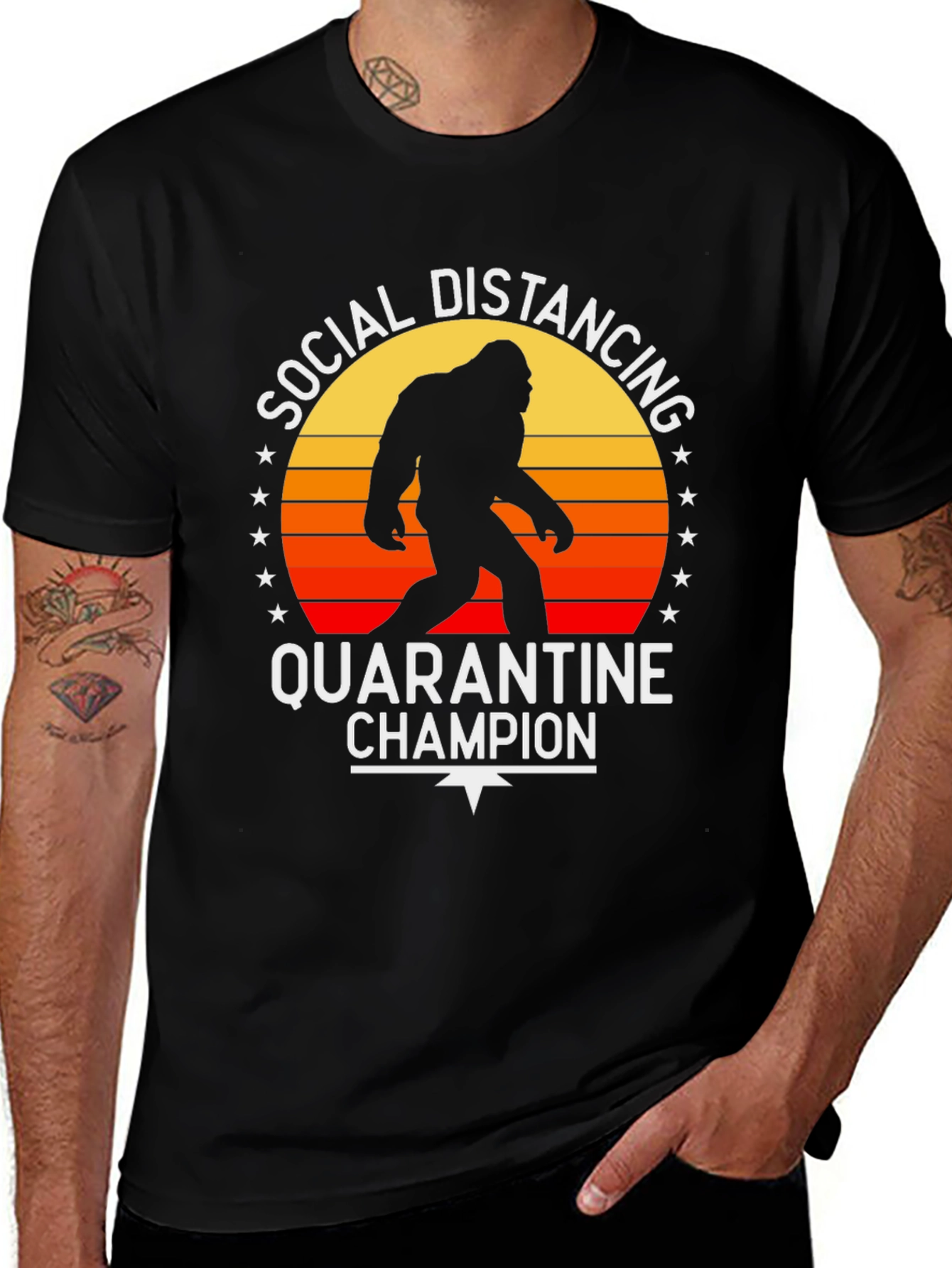 Social Distancing Quarantine Champion T-Shirt