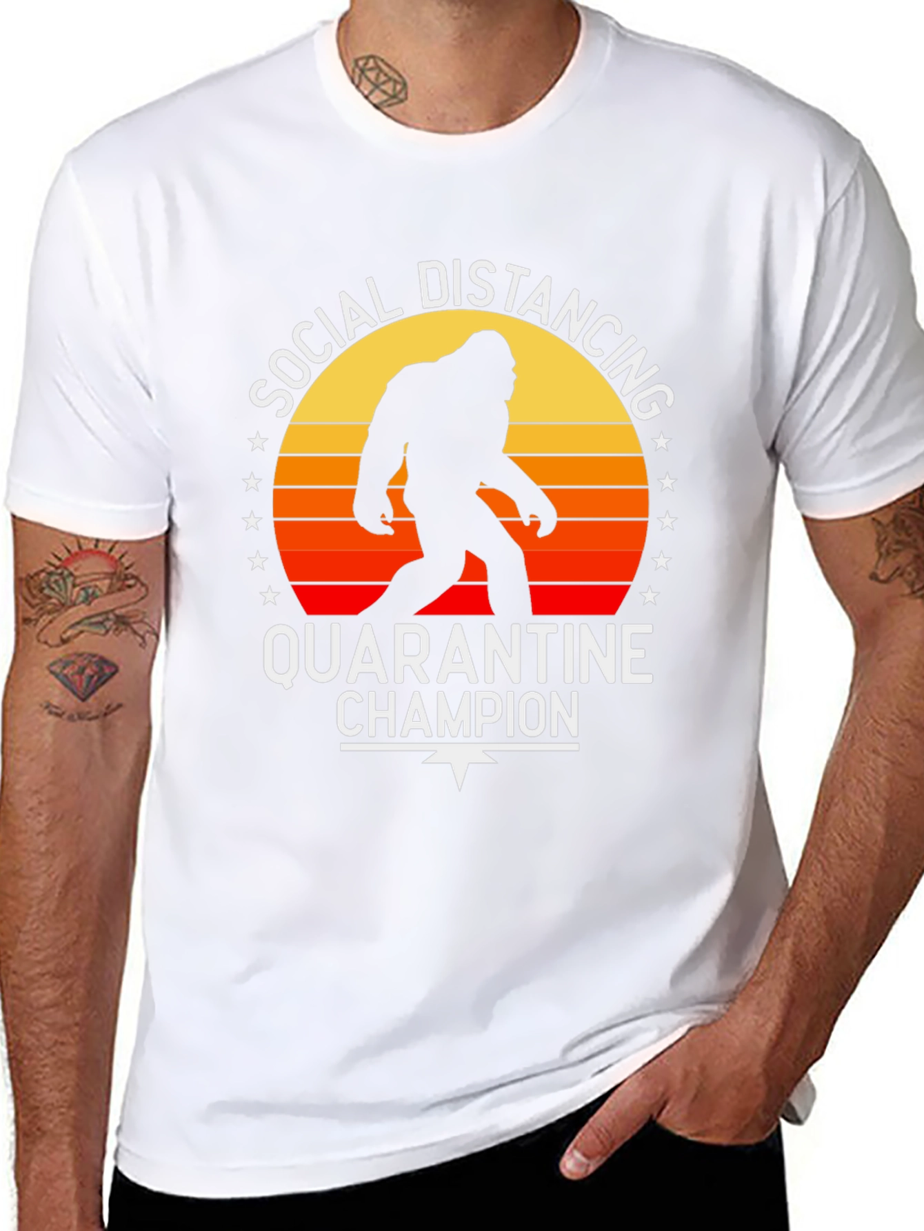 Social Distancing Quarantine Champion T-Shirt