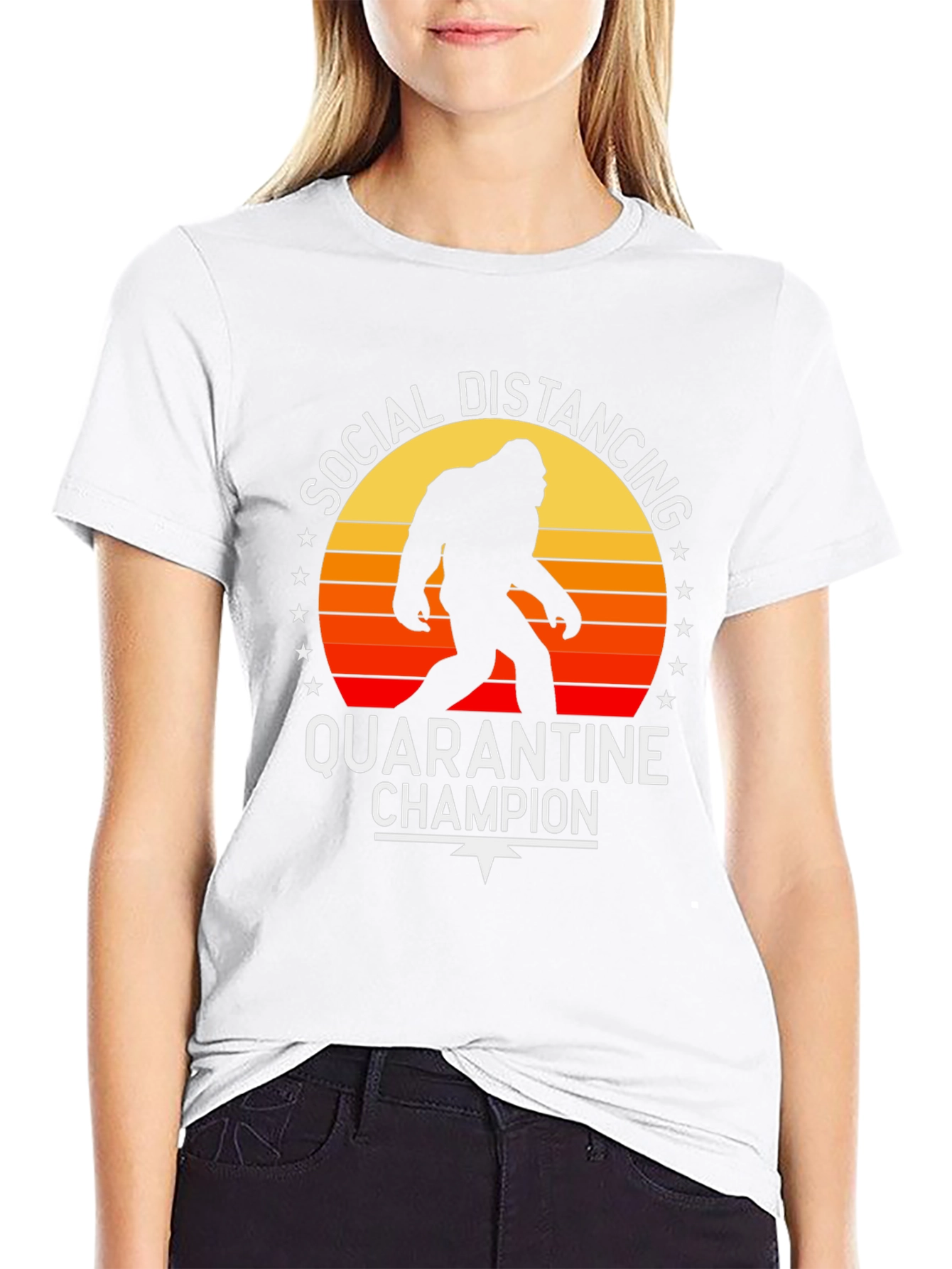 Social Distancing Quarantine Champion T-Shirt