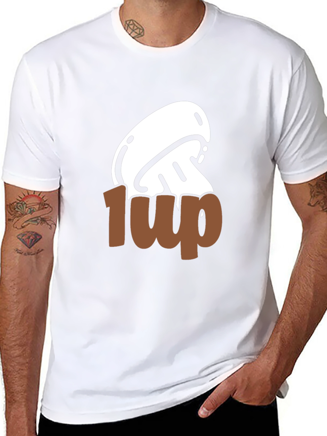 Mushroom 1-Up Graphic Tee - Gamer Style