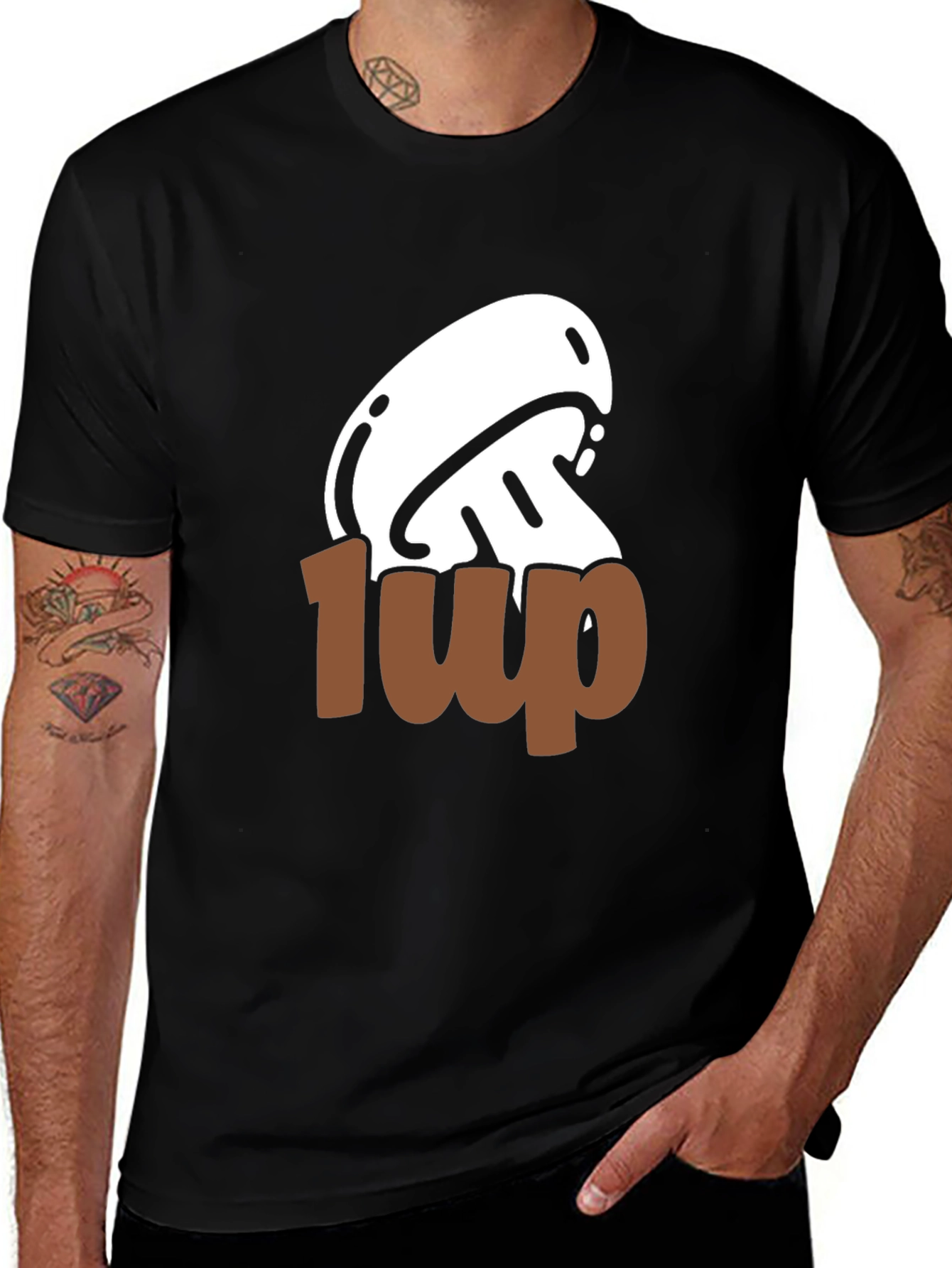 Mushroom 1-Up Graphic Tee - Gamer Style