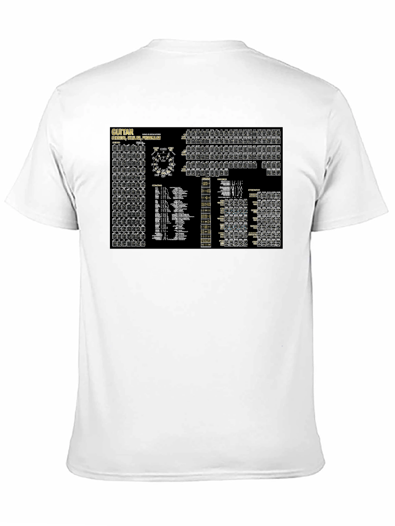 Guitar Chords Black T-Shirt - Music Lovers