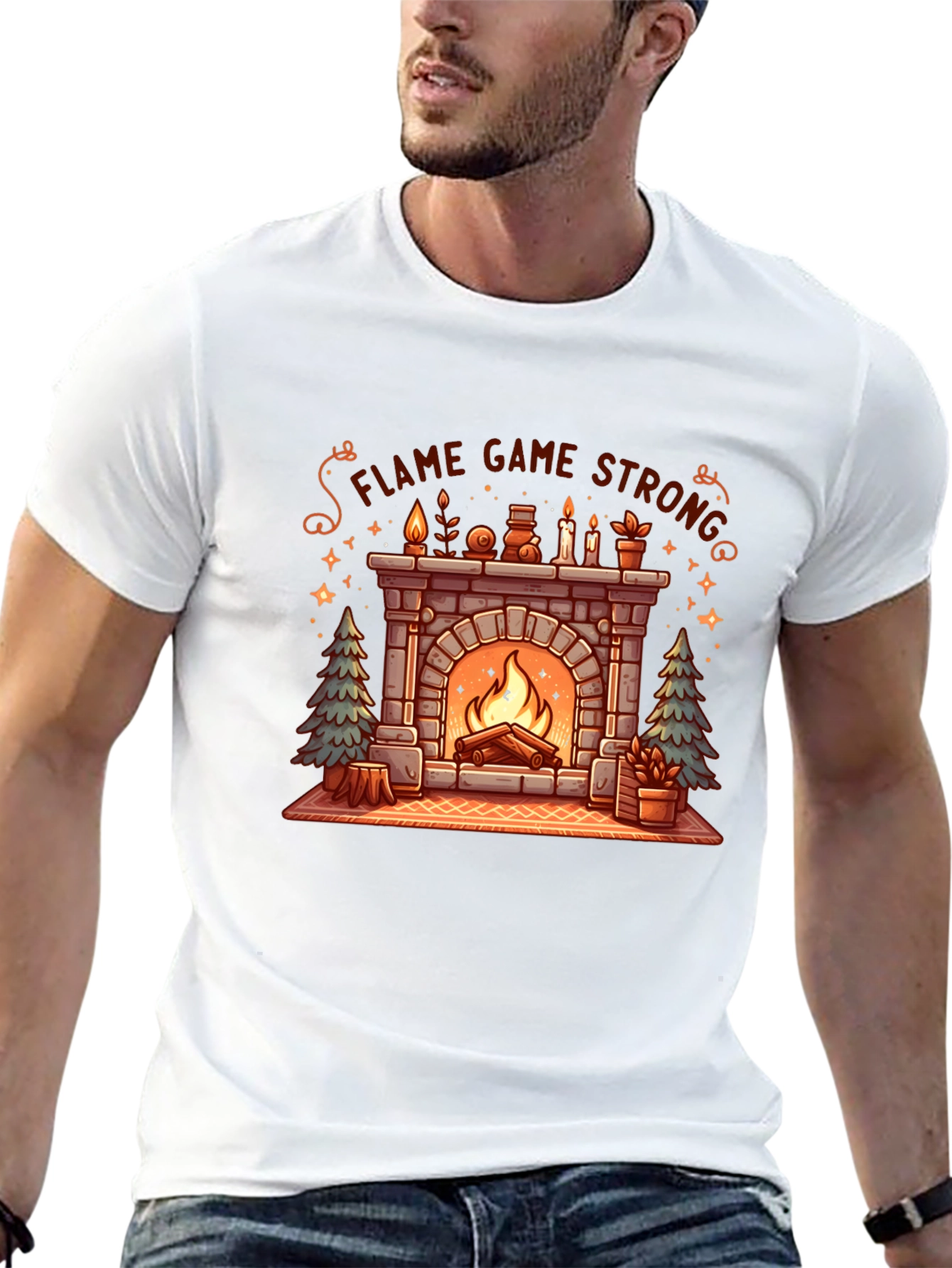 Flame Game Strong Cozy Fireplace T-Shirt