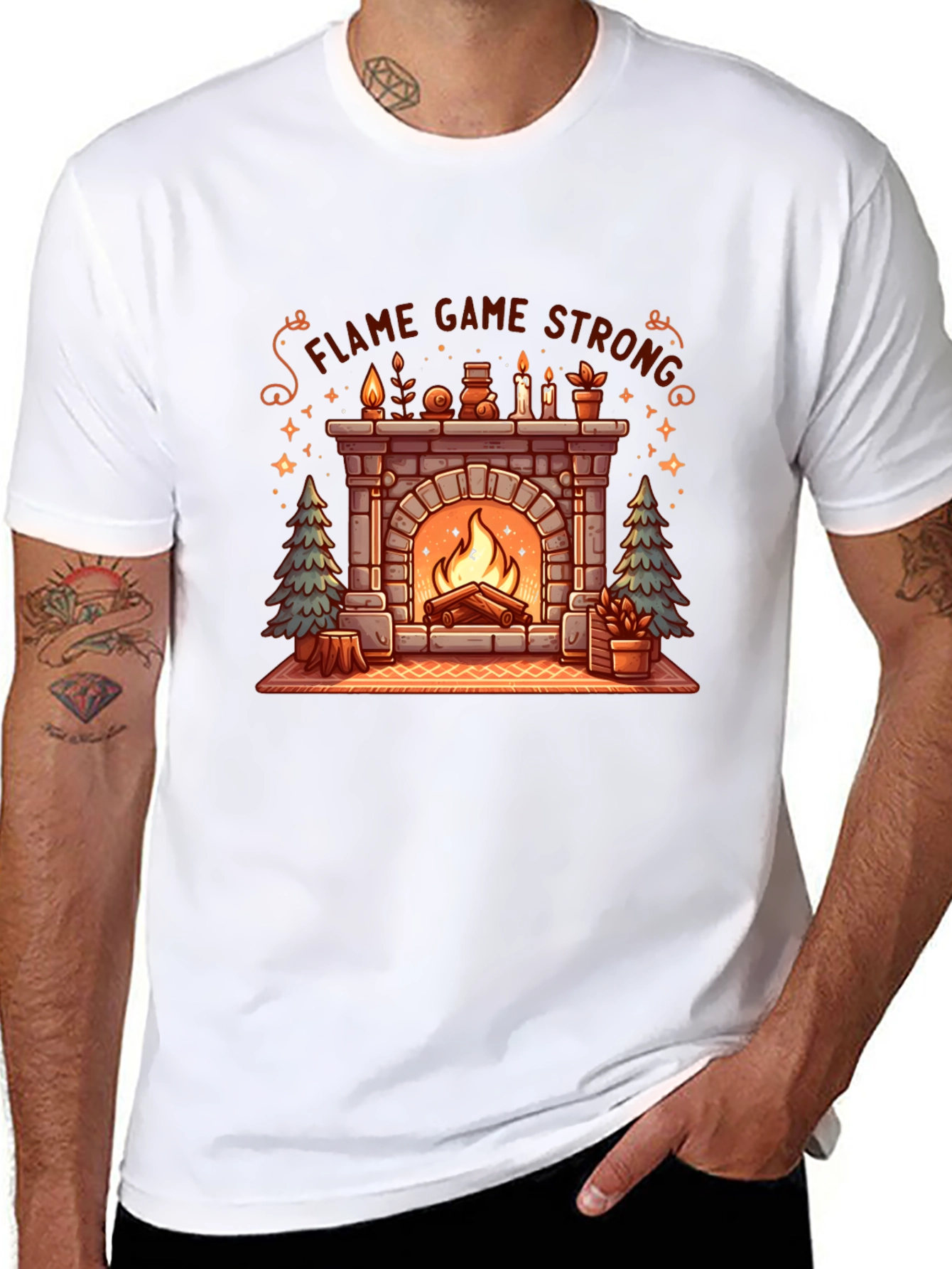 Flame Game Strong Cozy Fireplace T-Shirt