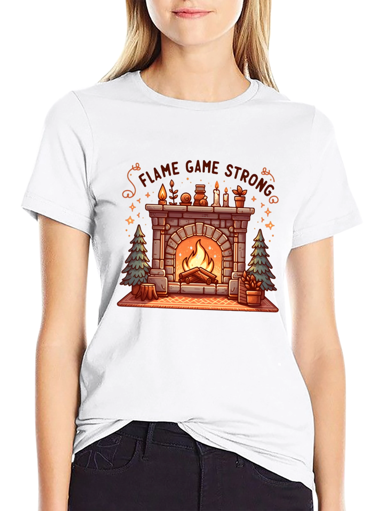 Flame Game Strong Cozy Fireplace T-Shirt