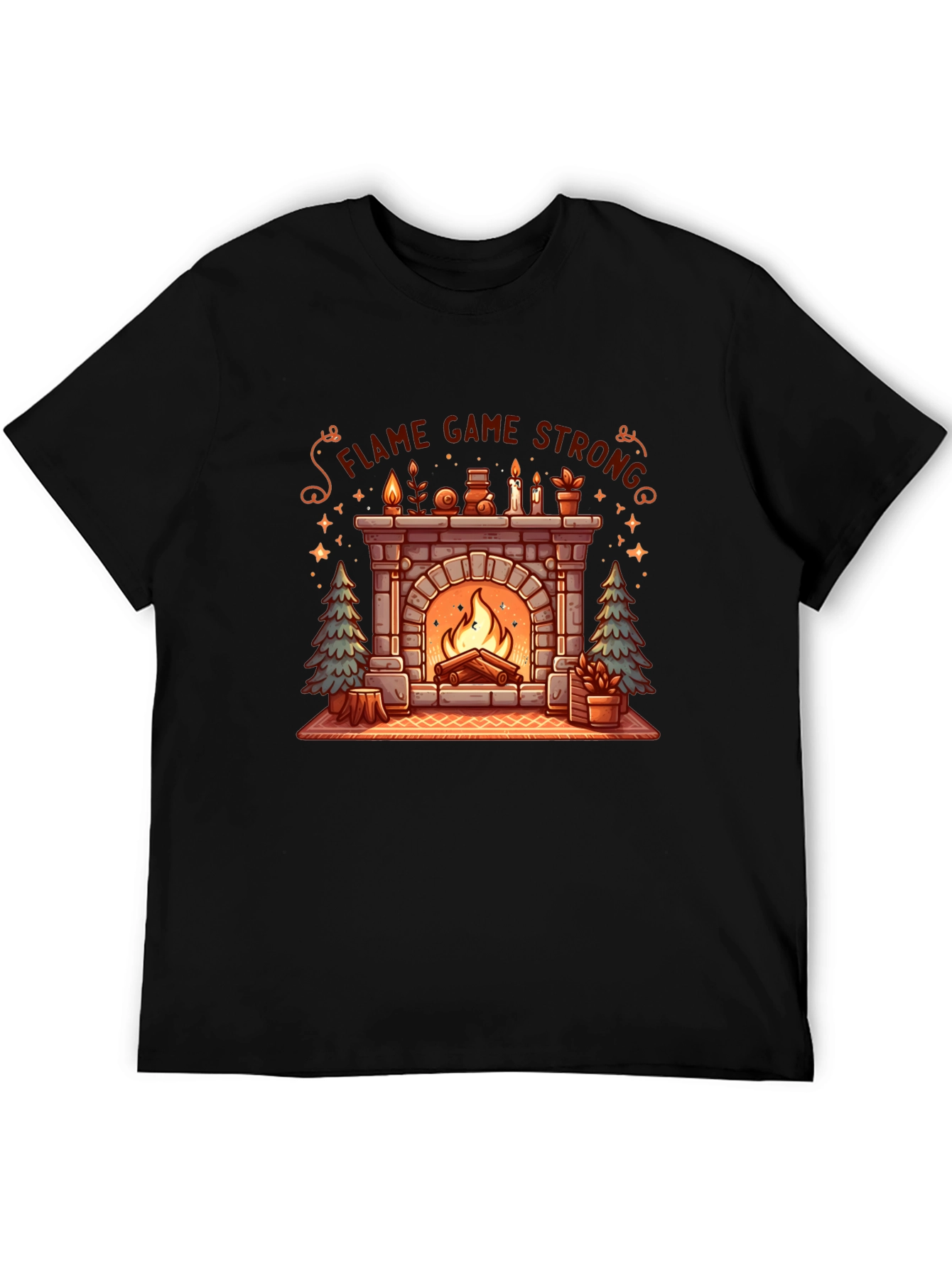 Flame Game Strong Cozy Fireplace T-Shirt