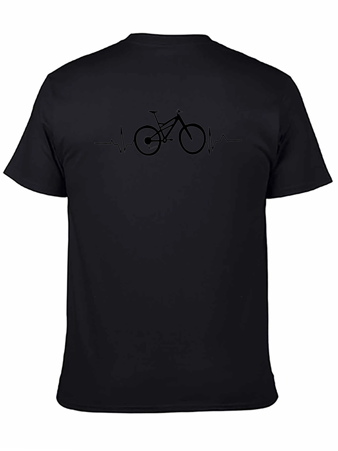 Bike Heartbeat Graphic Tee - Black