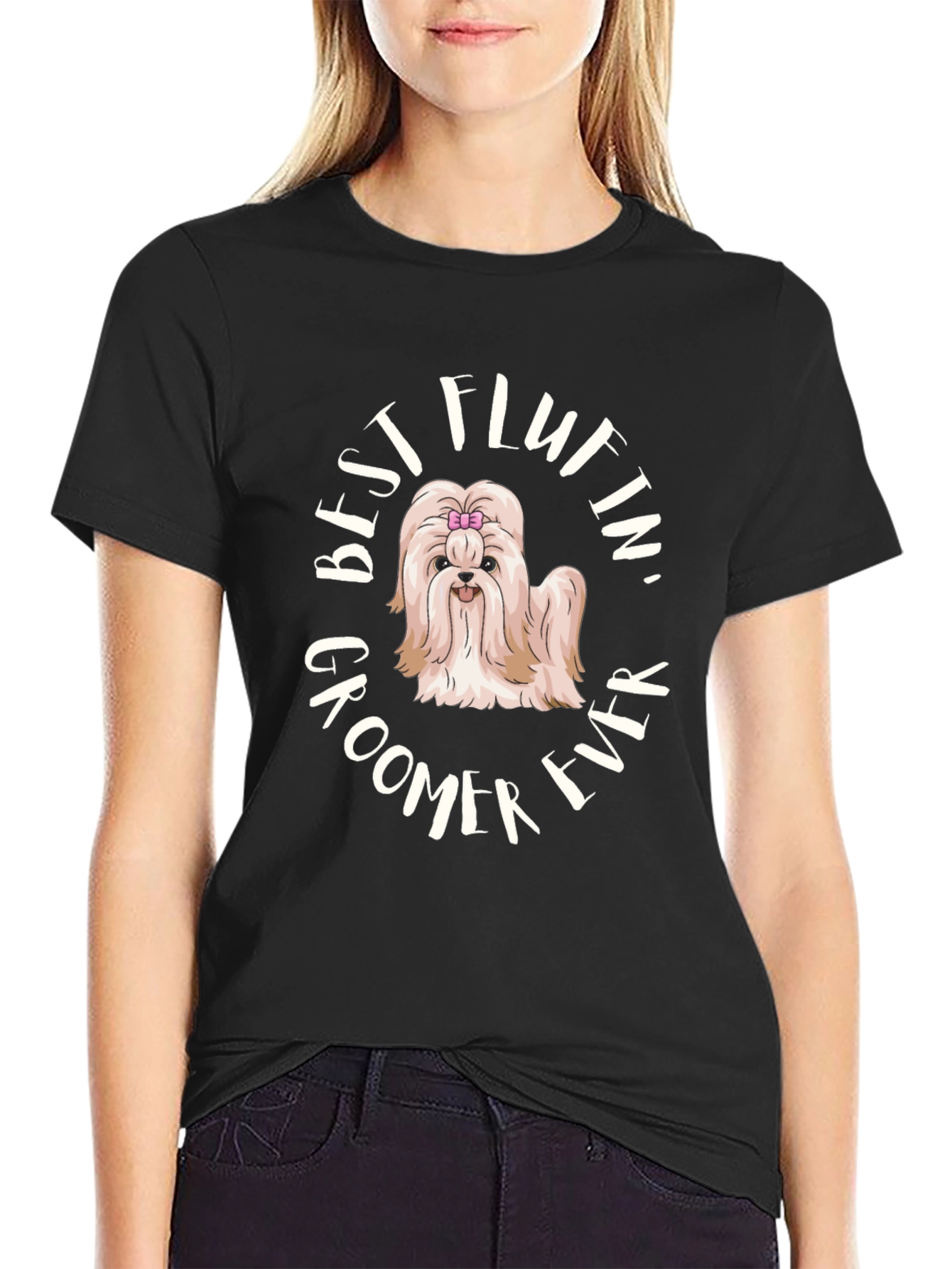 Best Fluffin Groomer Ever - Black T-Shirt