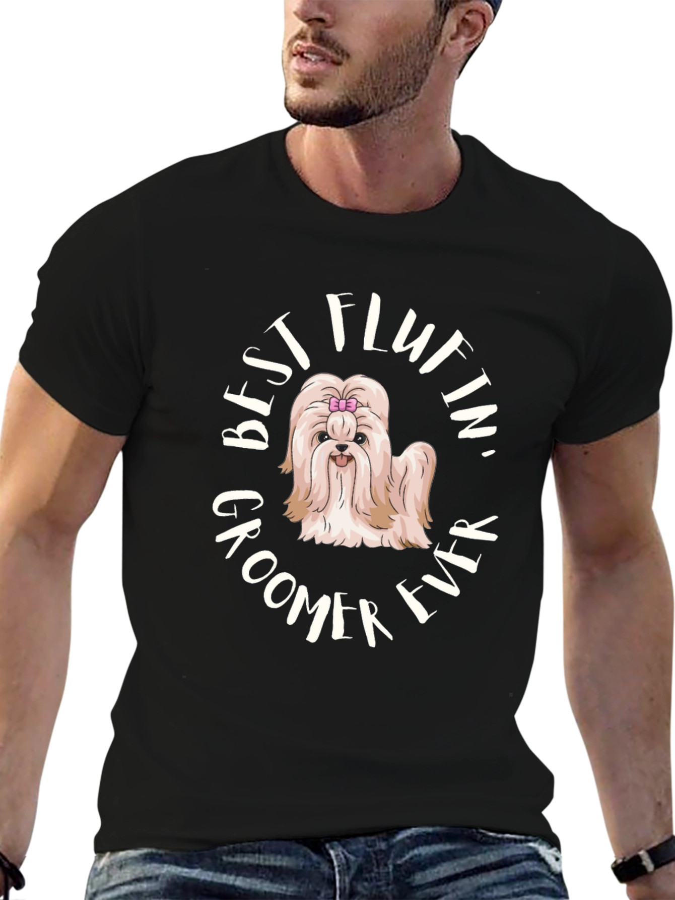 Best Fluffin Groomer Ever - Black T-Shirt