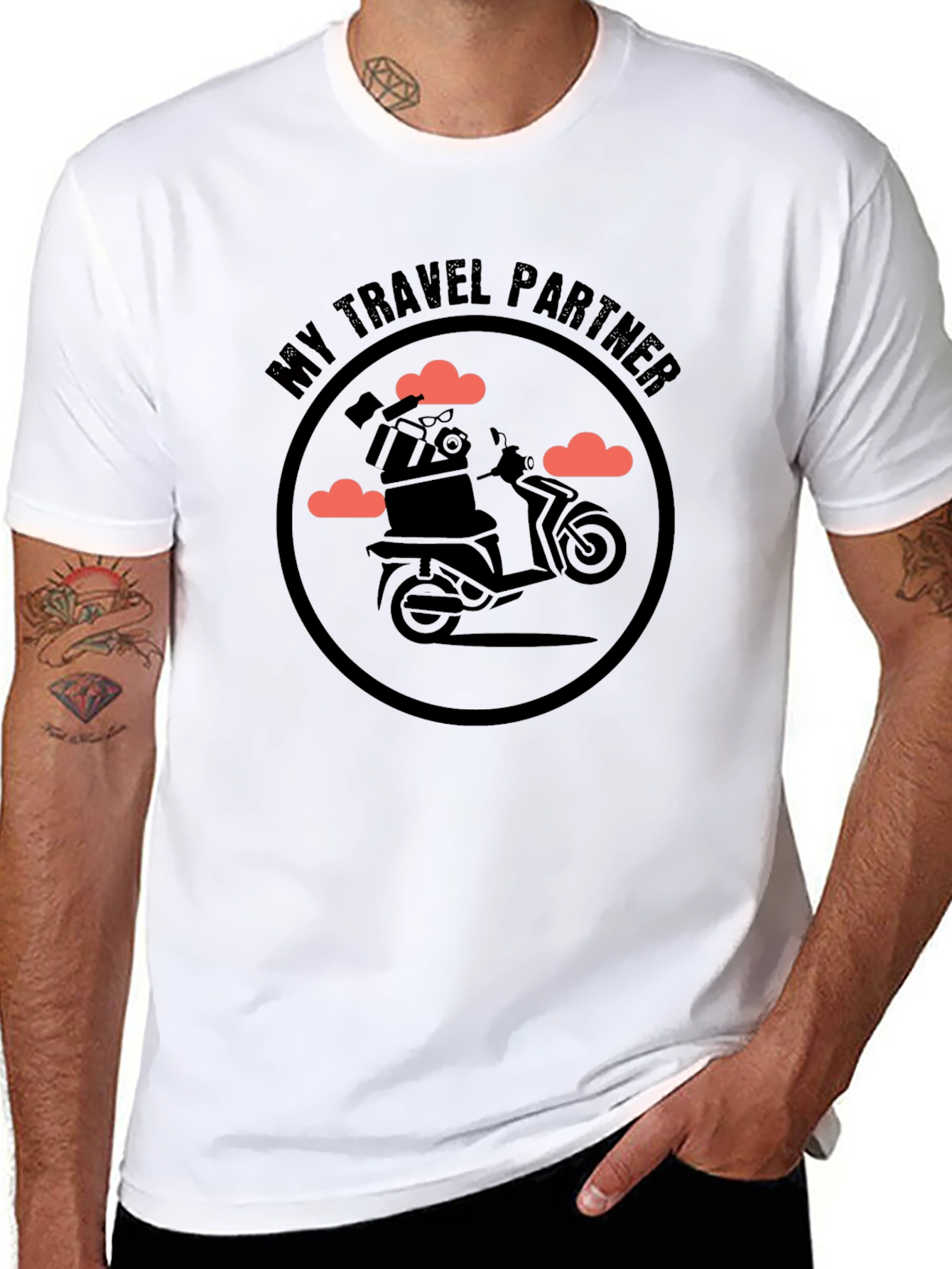 My Travel Partner Graphic Tee - Scooter Design