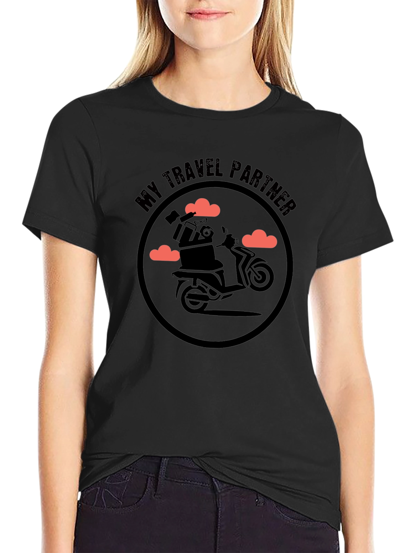 My Travel Partner Graphic Tee - Scooter Design