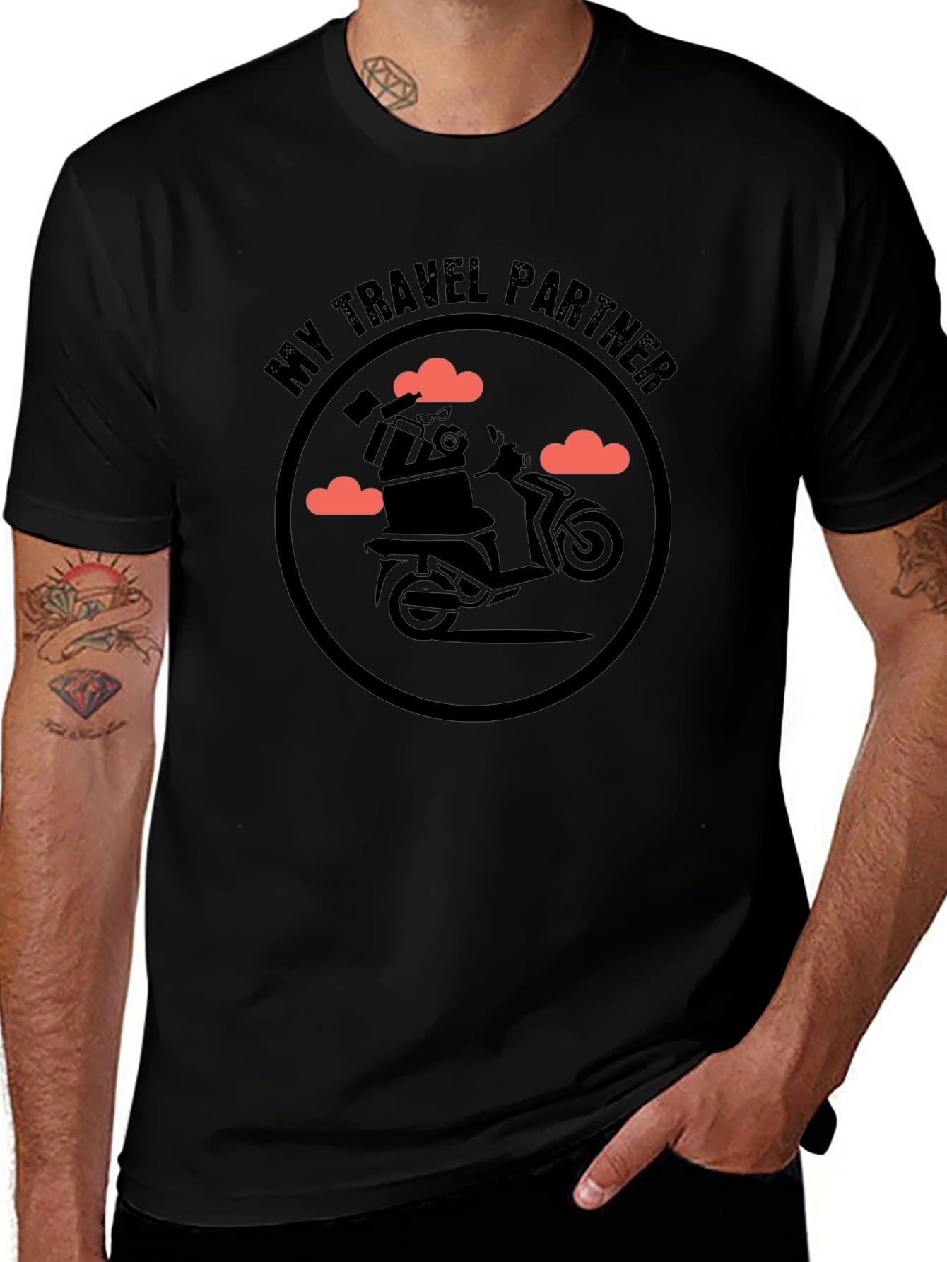 My Travel Partner Graphic Tee - Scooter Design