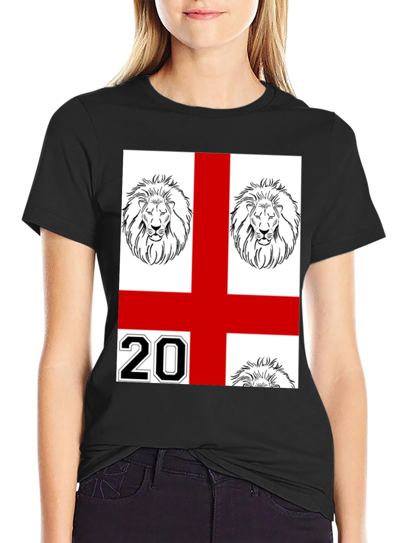 England Lions Graphic T-Shirt - Black