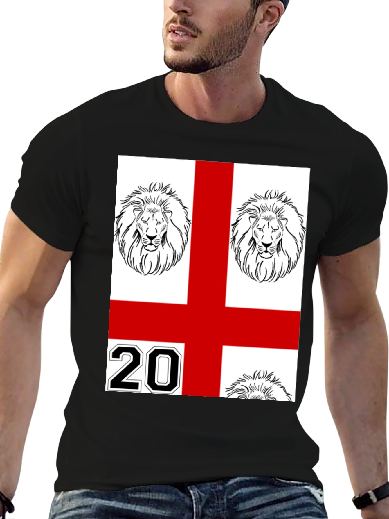 England Lions Graphic T-Shirt - Black