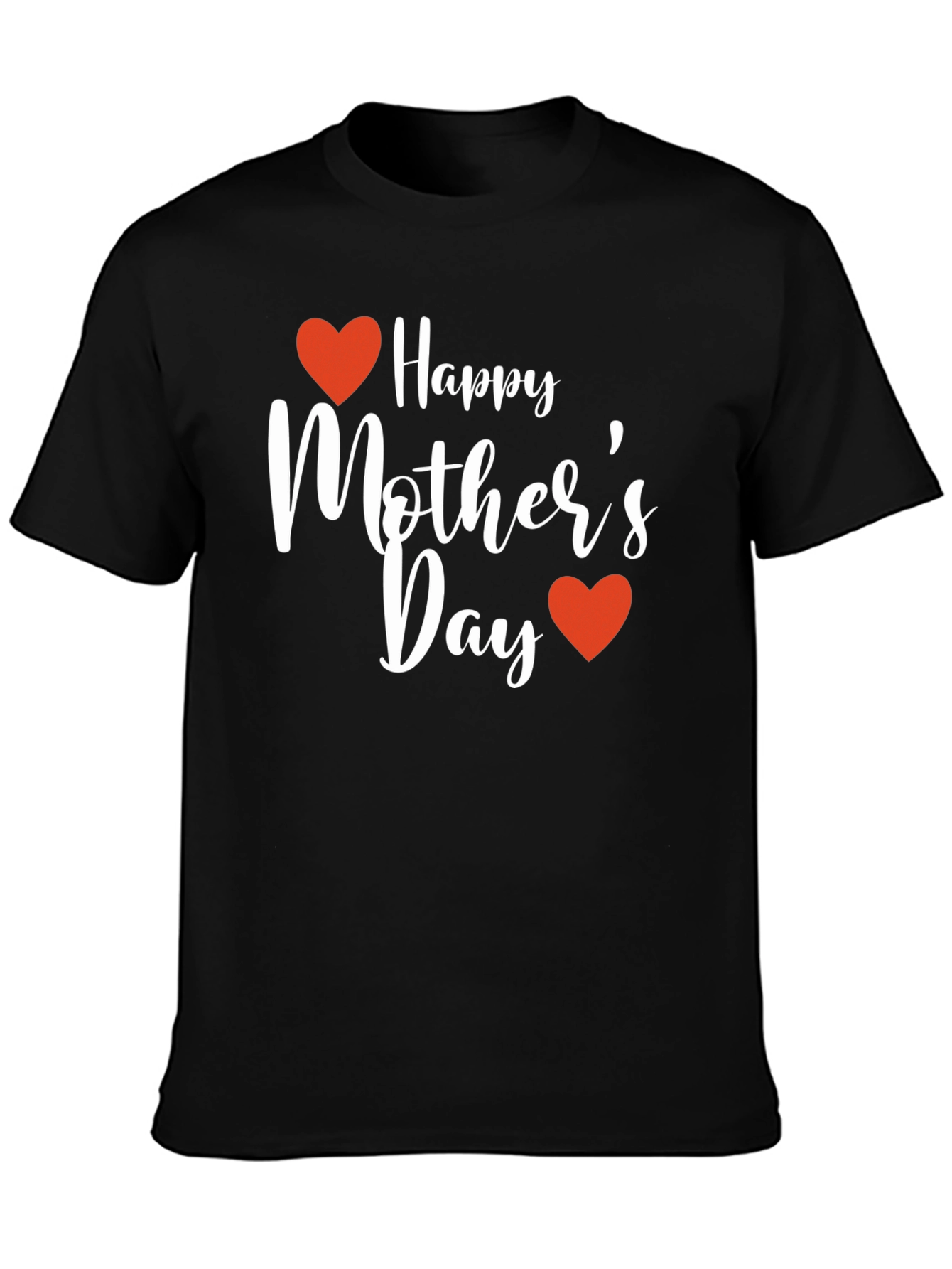 Happy Mothers Day Graphic Tee - Black