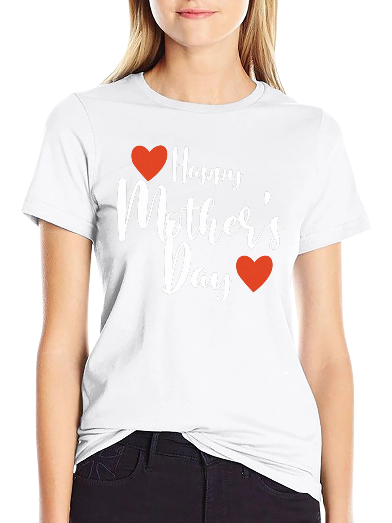 Happy Mothers Day Graphic Tee - Black