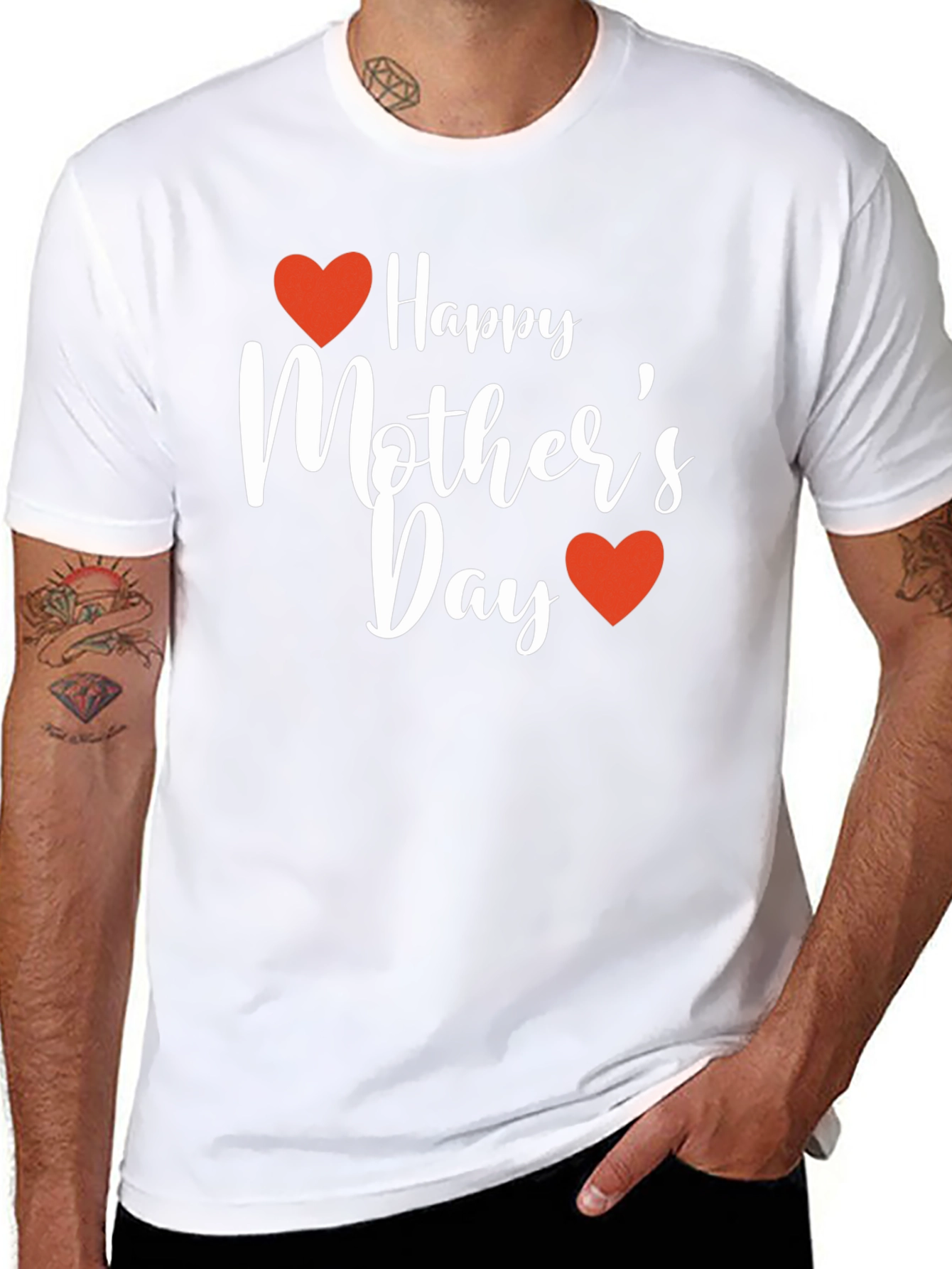 Happy Mothers Day Graphic Tee - Black