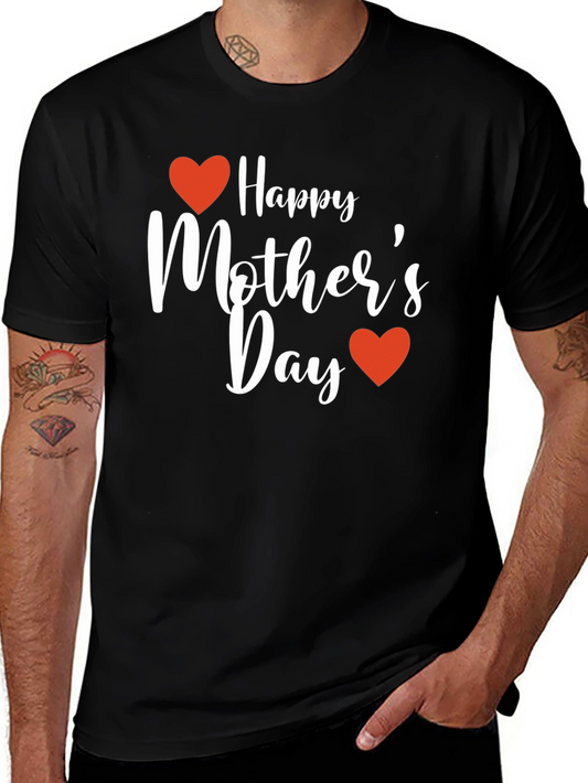 Happy Mothers Day Graphic Tee - Black
