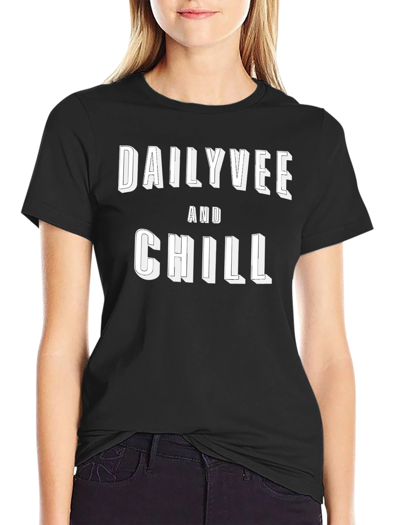 DailyVee and Chill Black Graphic Tee