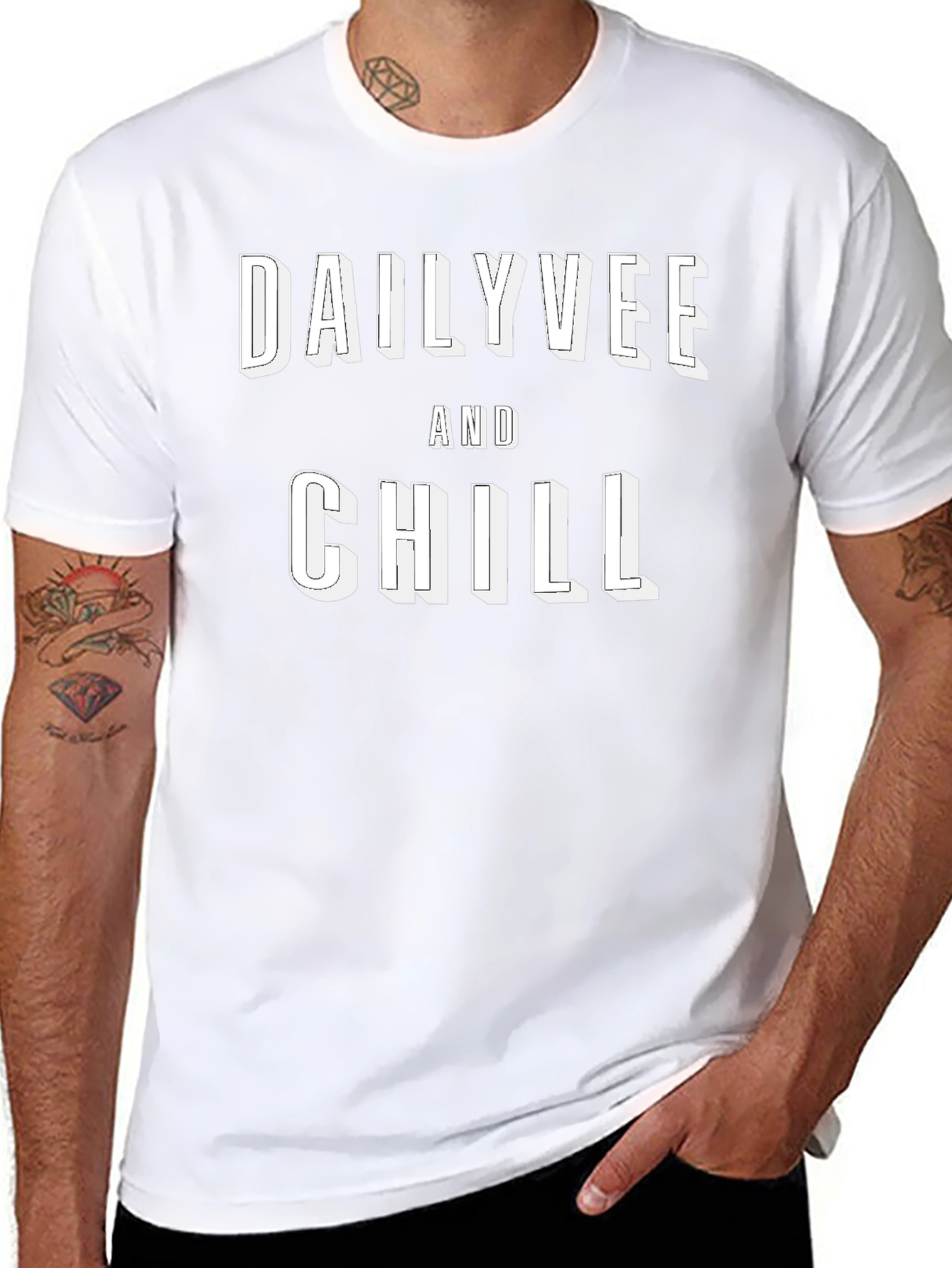 DailyVee and Chill Black Graphic Tee