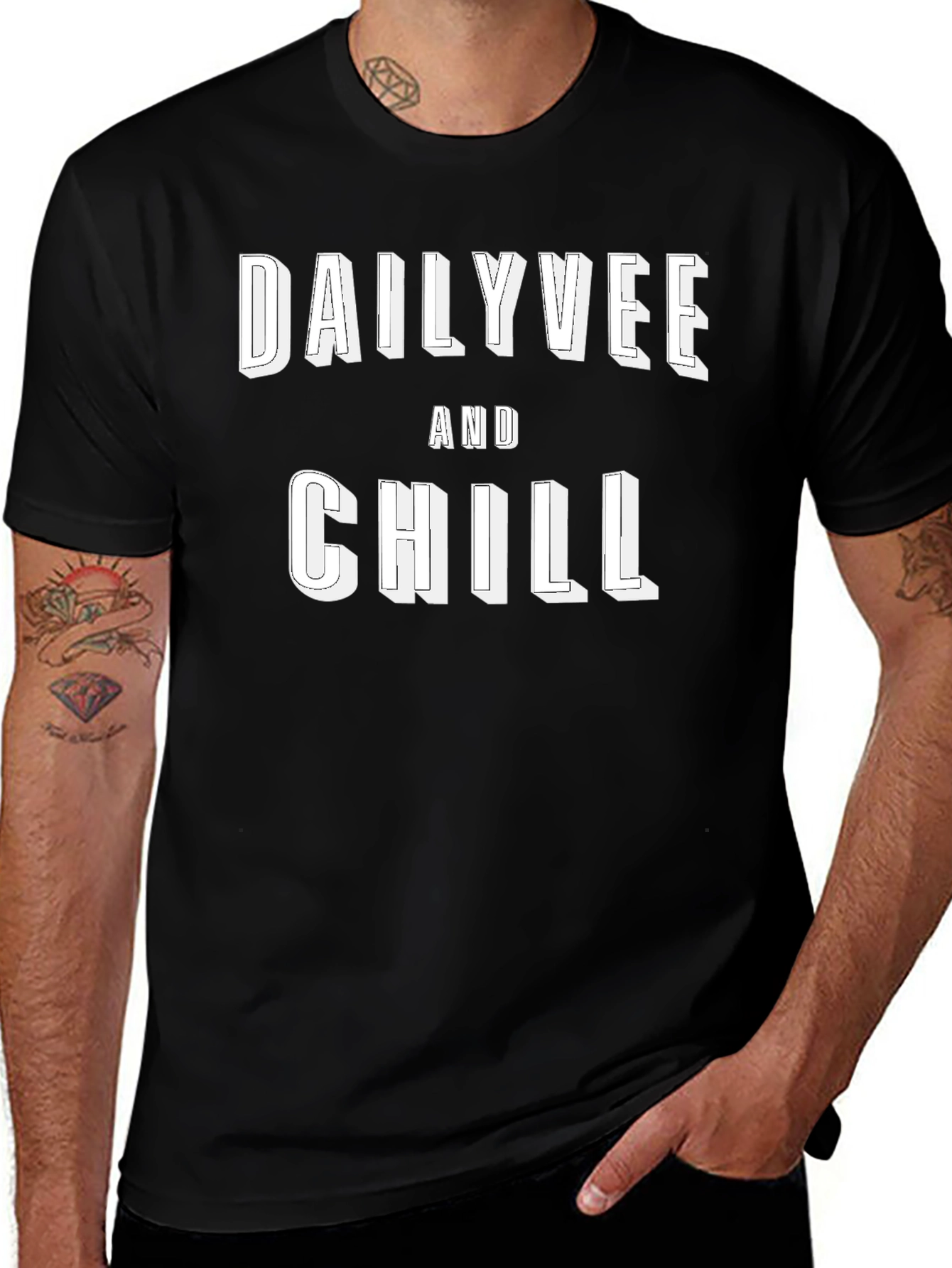 DailyVee and Chill Black Graphic Tee