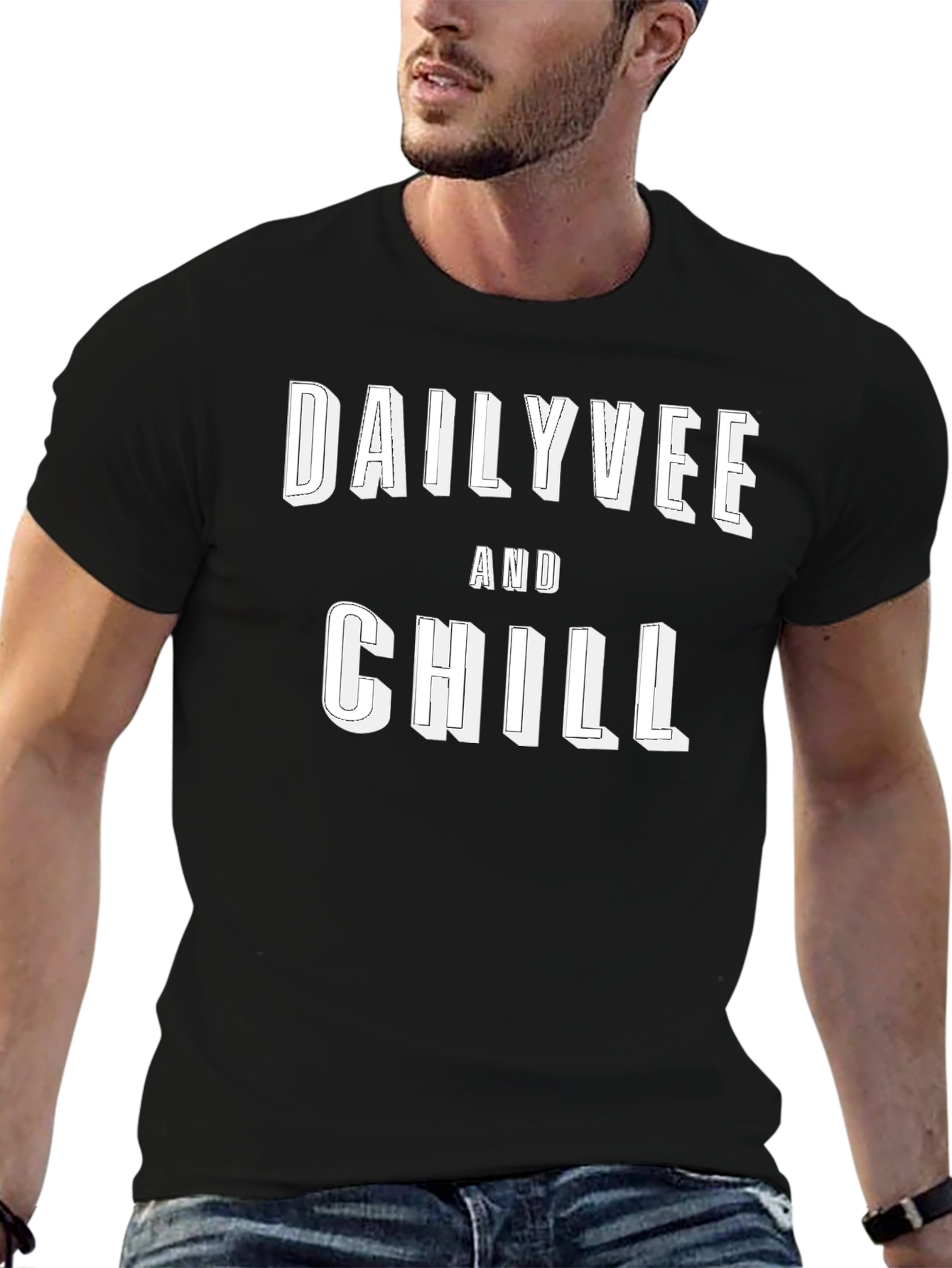 DailyVee and Chill Black Graphic Tee