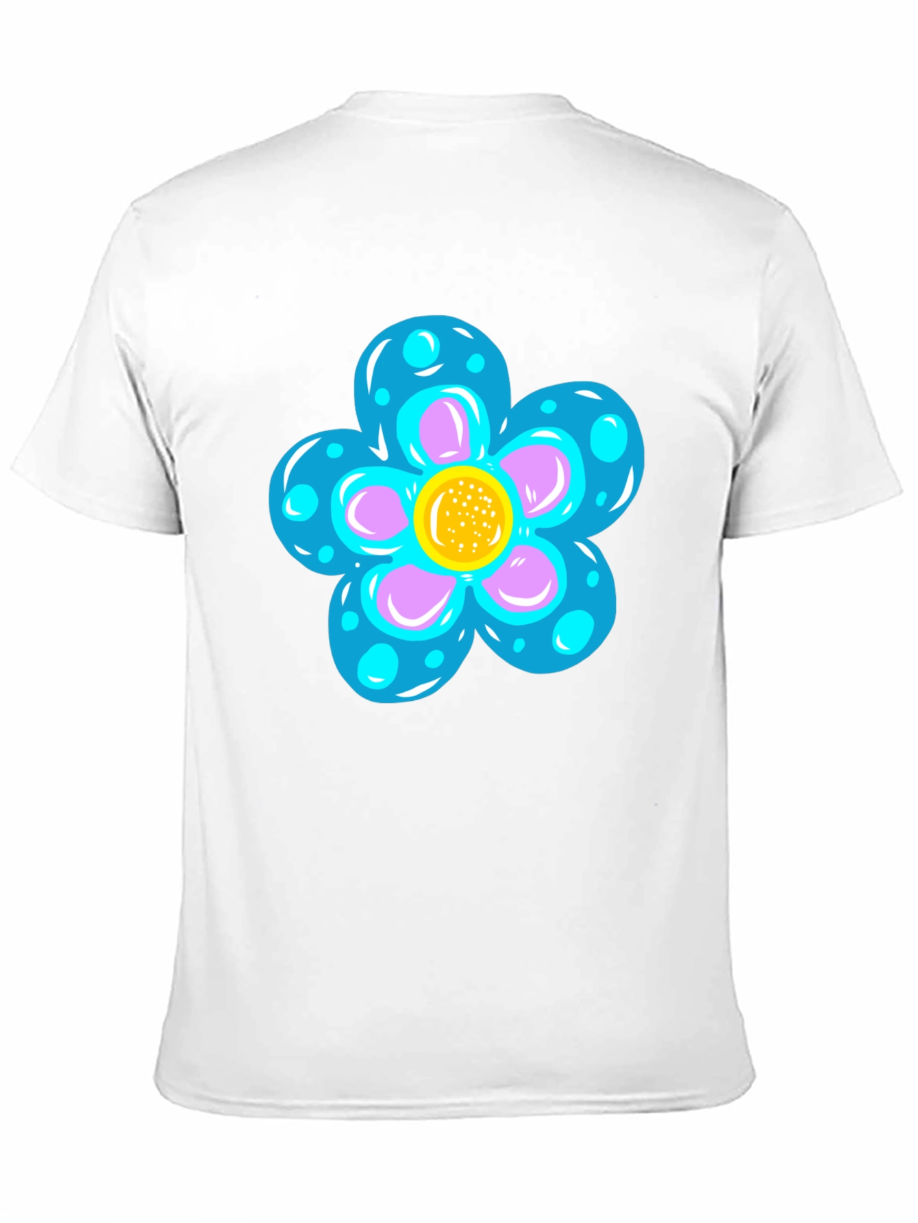 Funky Flower Graphic Black T-Shirt