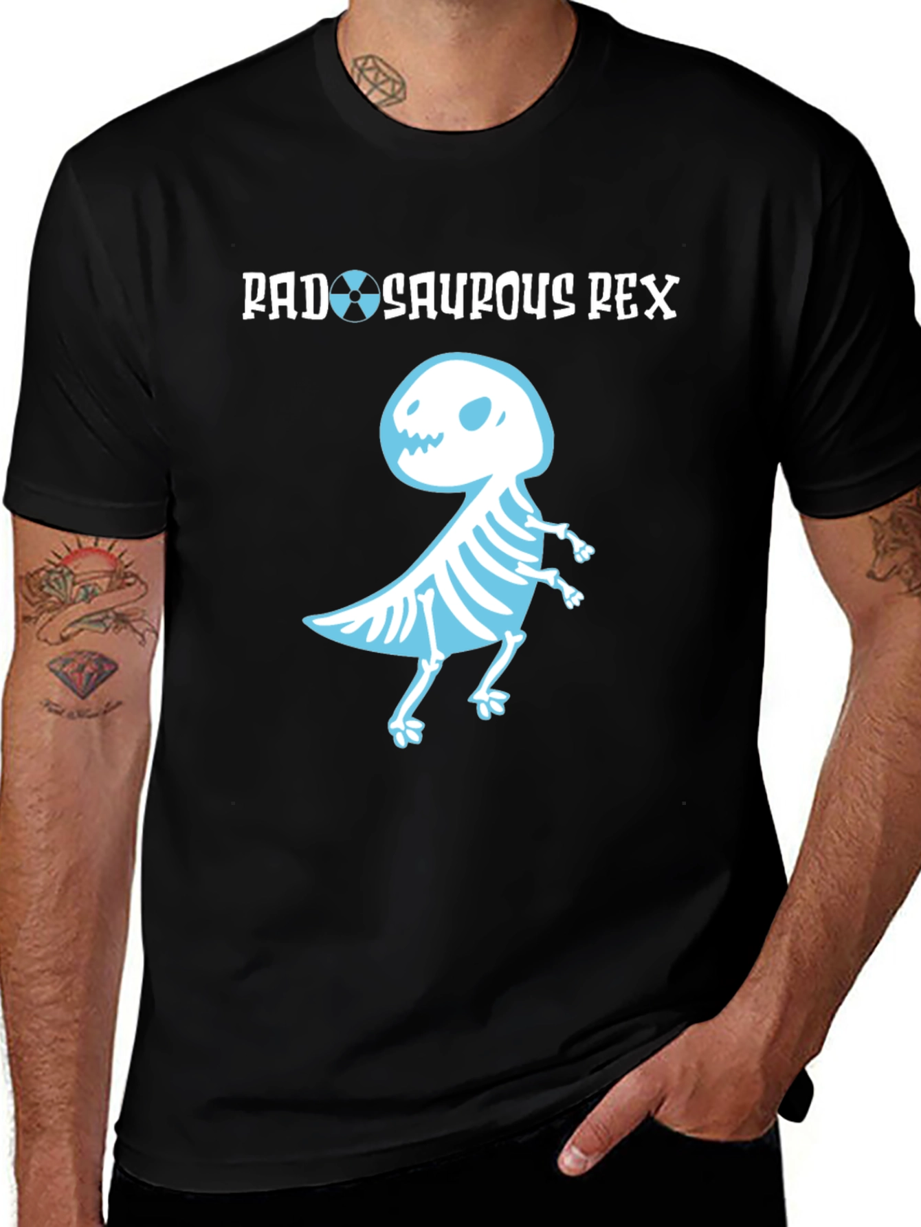 Rad-Saurous Rex T-Shirt - Funny Dinosaur X-Ray Tee