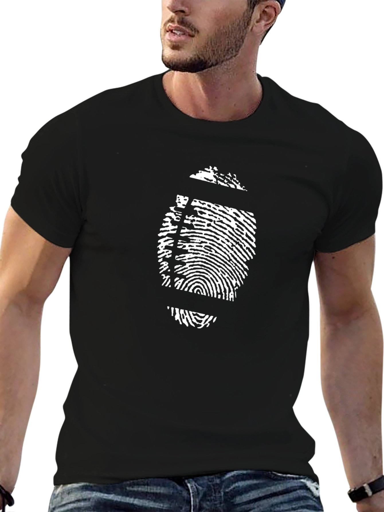 Fingerprint Football Graphic Tee