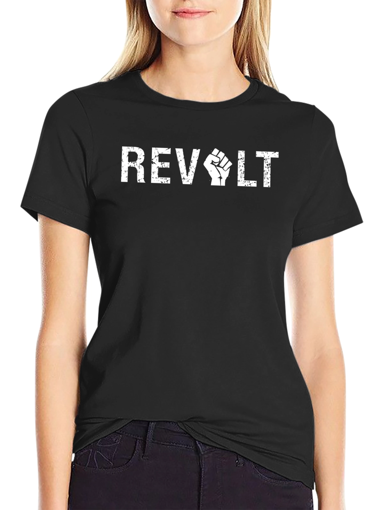 Revolt Fist Graphic Black T-Shirt