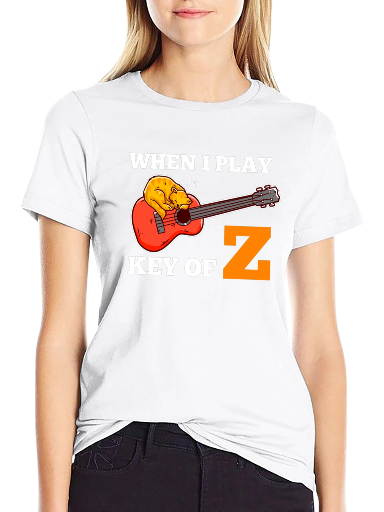 Key of Z Funny Guitar T-Shirt - Musician Gift