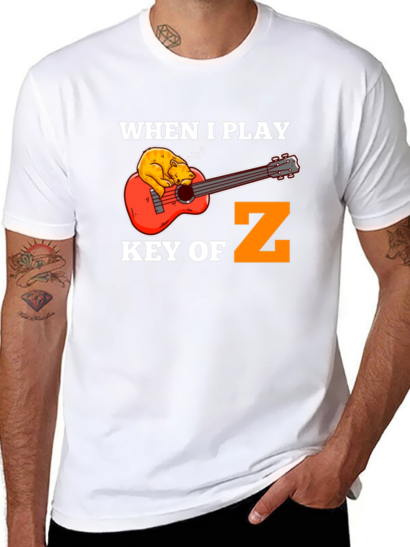 Key of Z Funny Guitar T-Shirt - Musician Gift