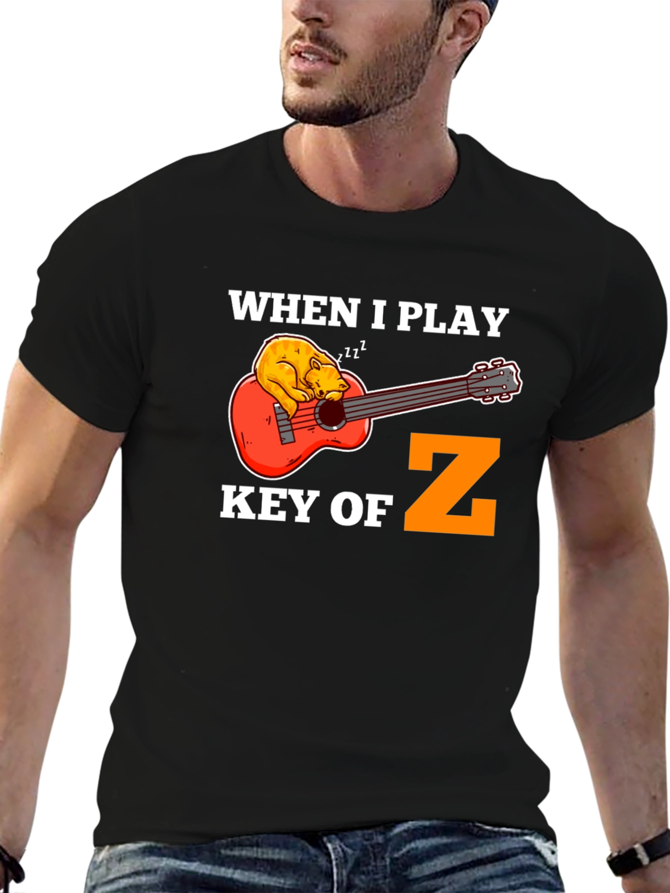 Key of Z Funny Guitar T-Shirt - Musician Gift