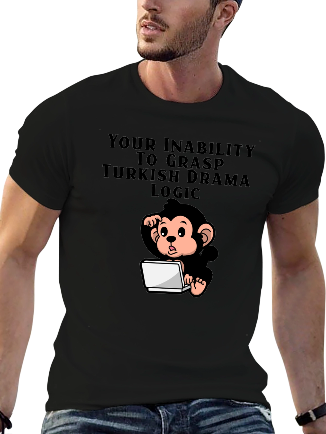 Humorous Monkey Turkish Drama Logic T-Shirt
