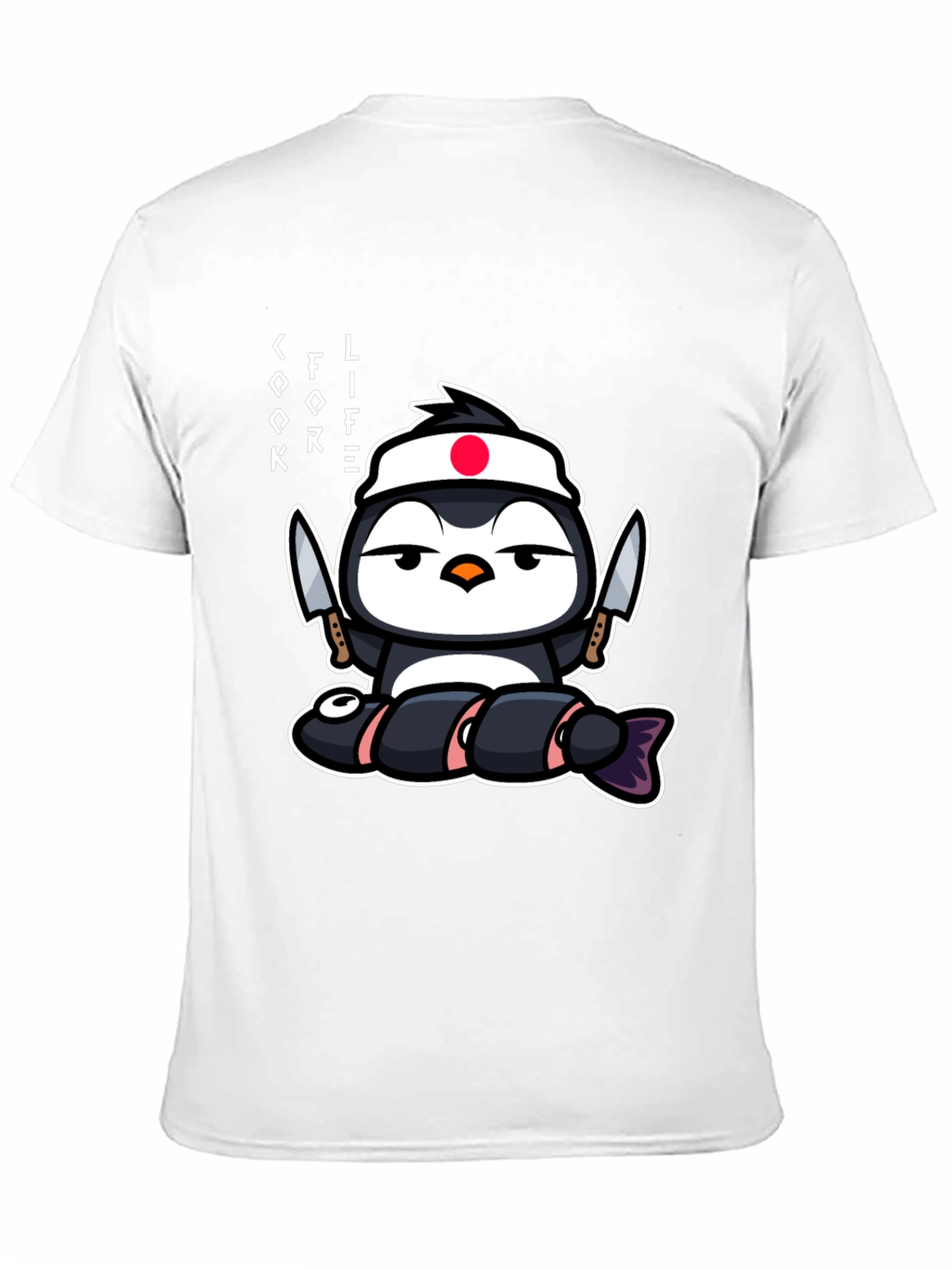 Sushi Chef Penguin T-Shirt - Cook Life