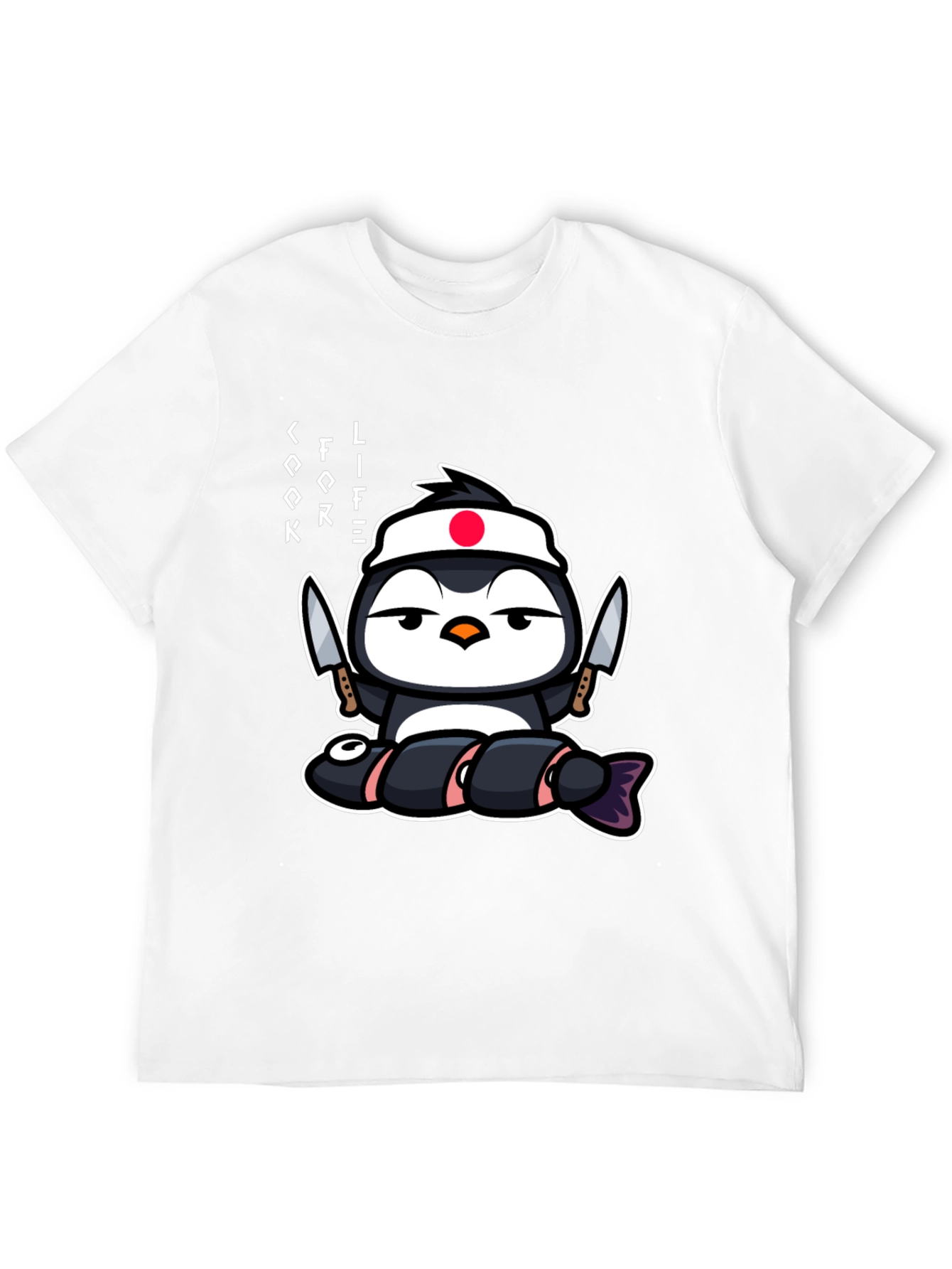 Sushi Chef Penguin T-Shirt - Cook Life