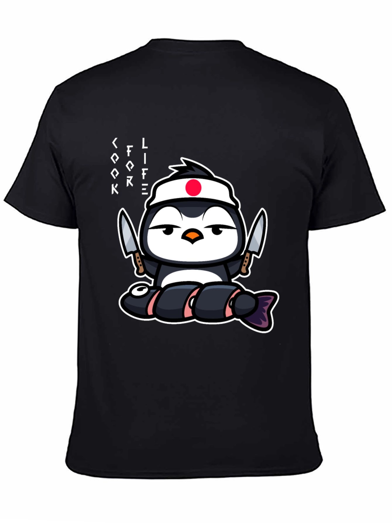 Sushi Chef Penguin T-Shirt - Cook Life