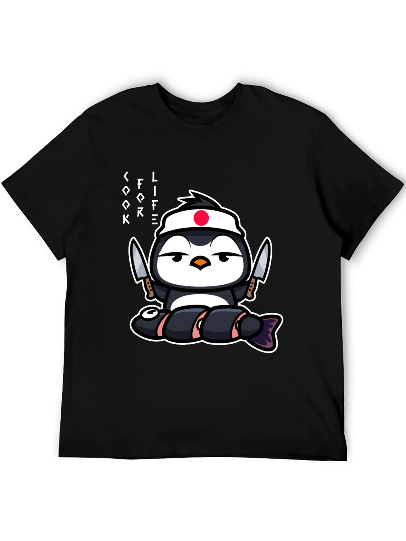 Sushi Chef Penguin T-Shirt - Cook Life