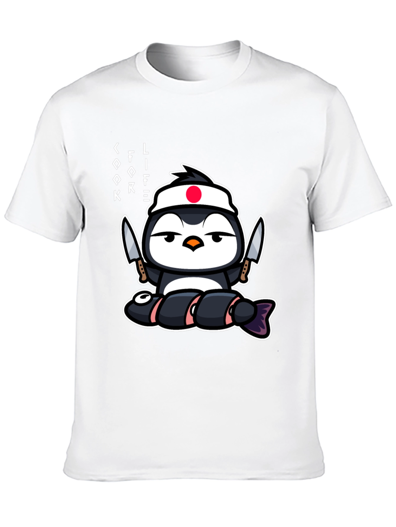 Sushi Chef Penguin T-Shirt - Cook Life