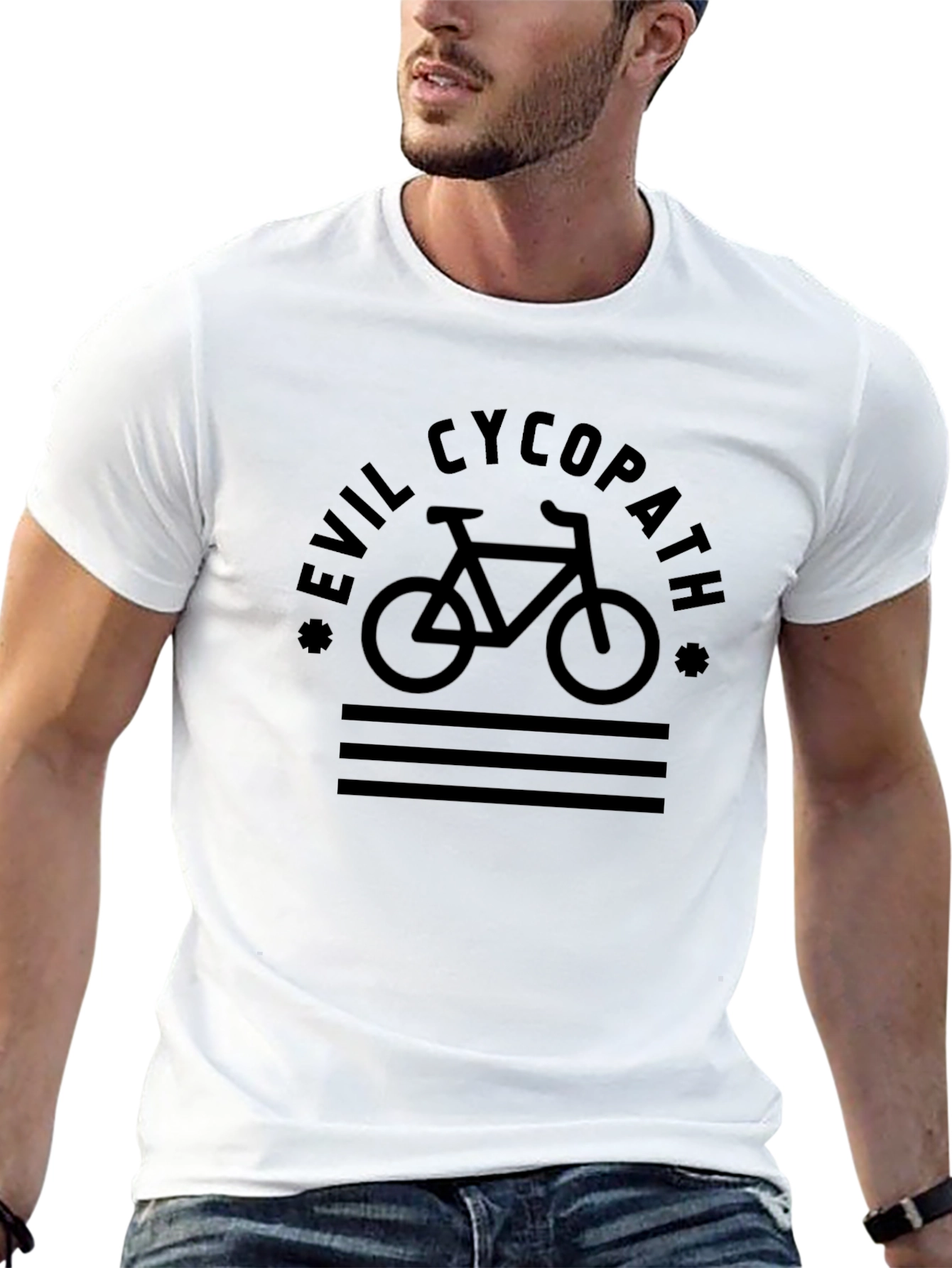 Evil Cycopath Black Graphic T-Shirt