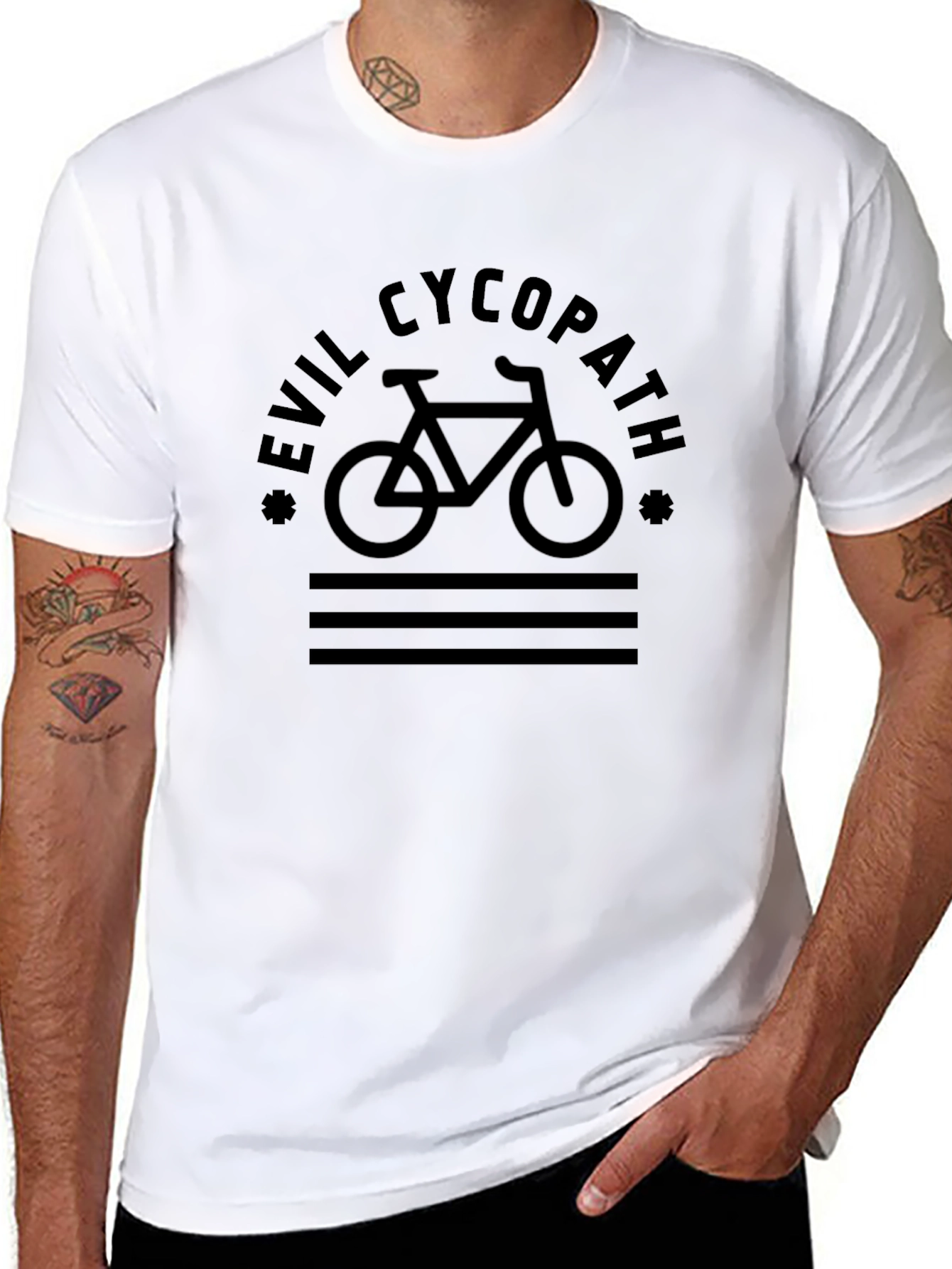 Evil Cycopath Black Graphic T-Shirt
