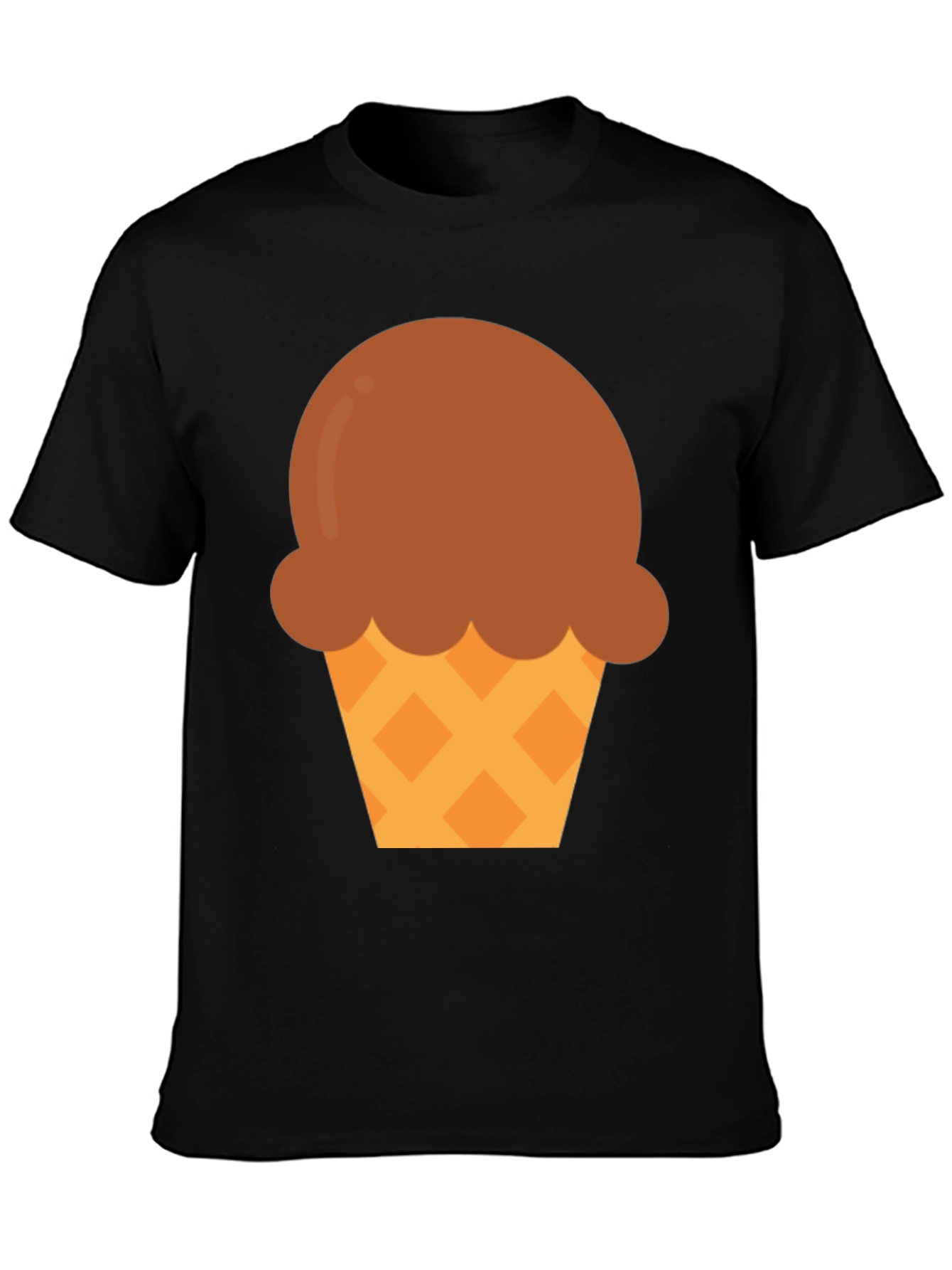 Ice Cream Graphic Tee - Black Cotton Comfort
