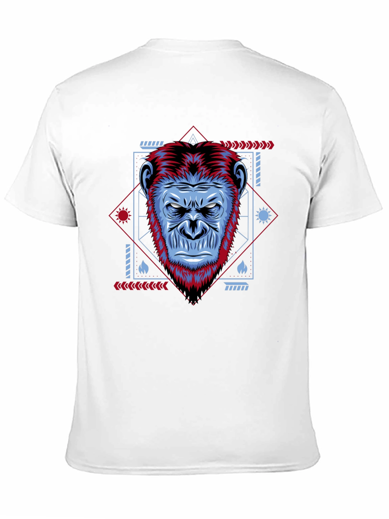 Geometric Gorilla Graphic Black Tee