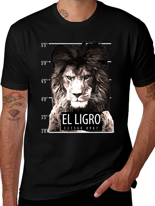El Ligro Lion Mugshot T-Shirt