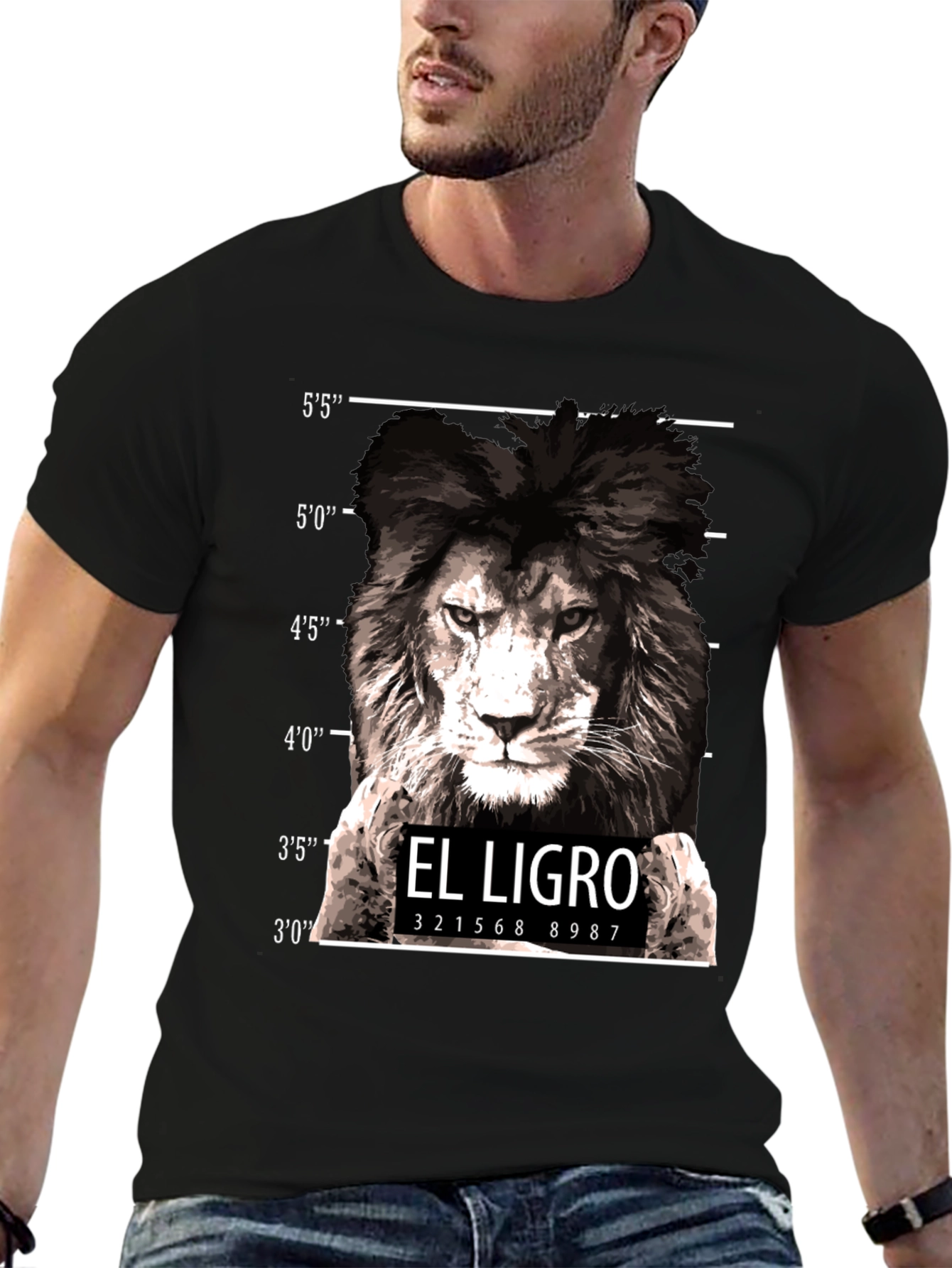 El Ligro Lion Mugshot T-Shirt