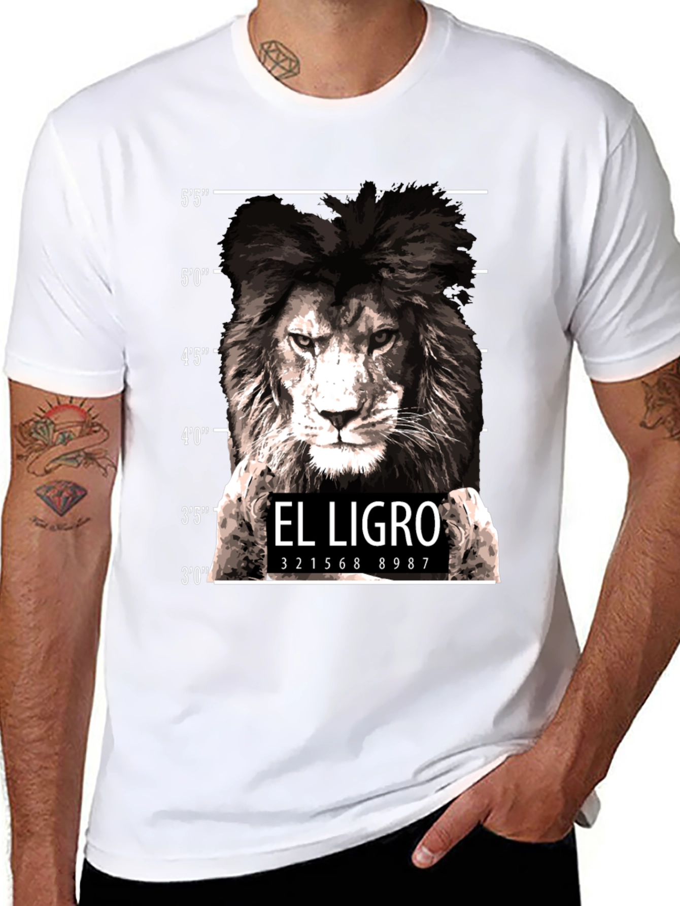 El Ligro Lion Mugshot T-Shirt