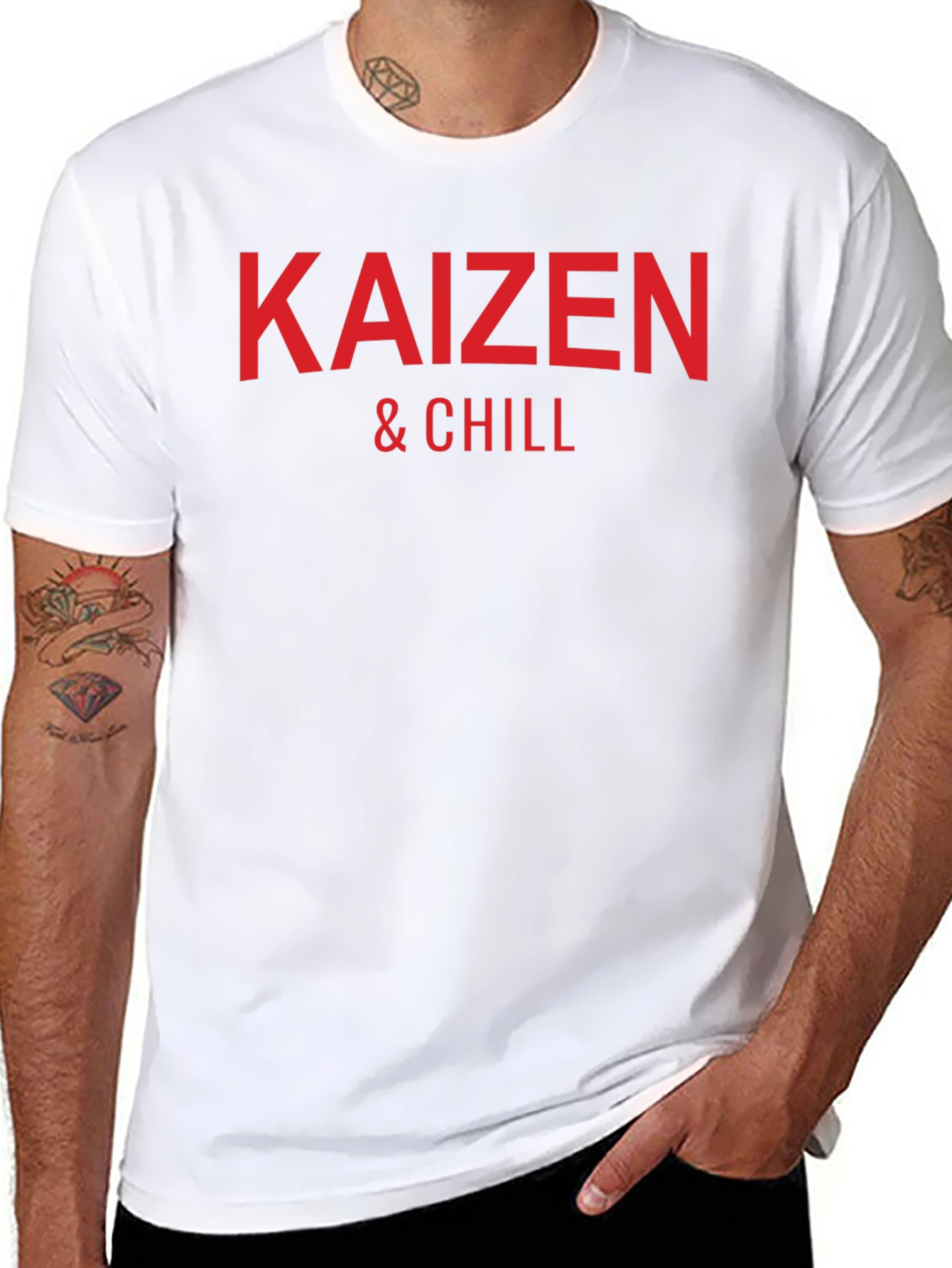 Kaizen & Chill Graphic Tee - Black Cotton T-Shirt