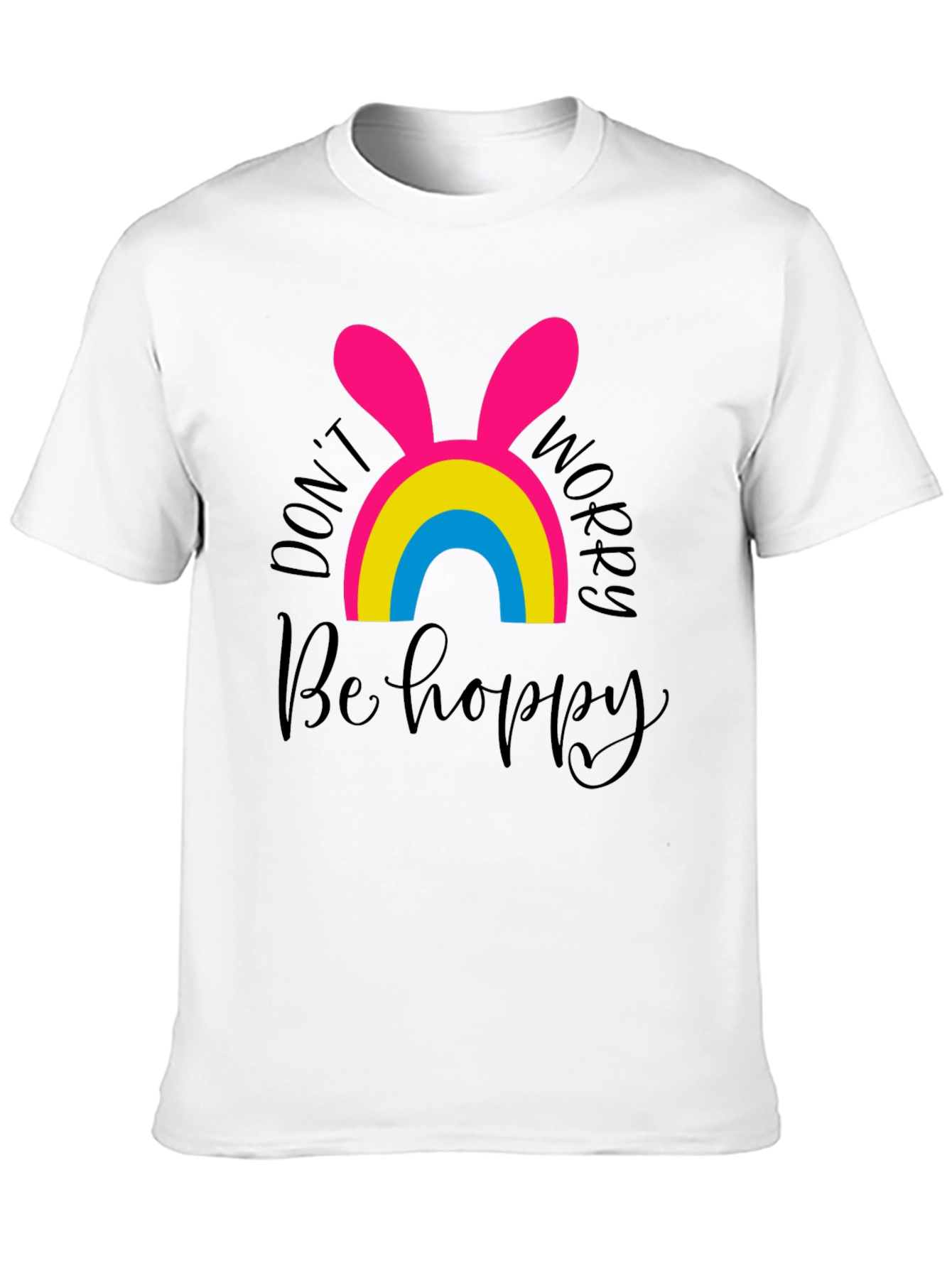 Dont Worry Be Hoppy Easter Pansexual Pride T-Shirt
