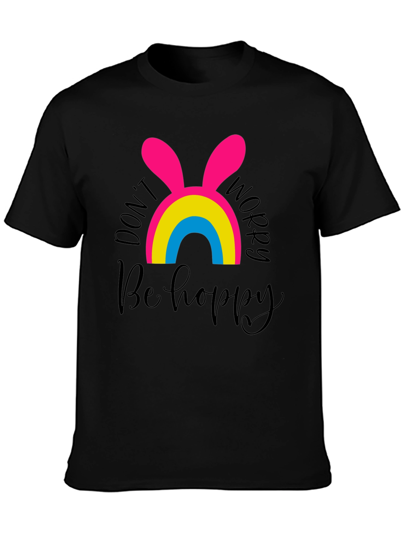 Dont Worry Be Hoppy Easter Pansexual Pride T-Shirt